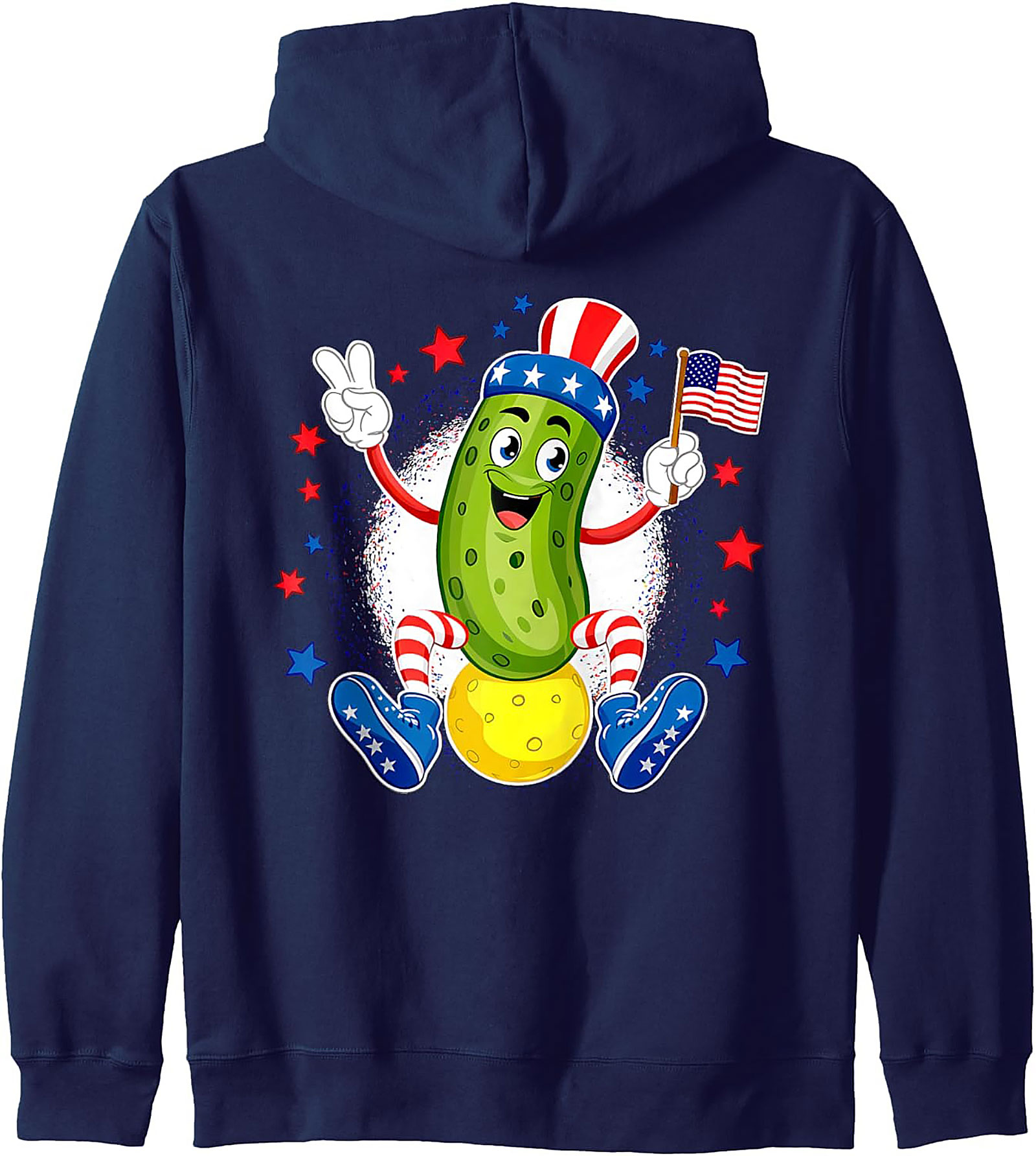 Funny Patriotic Pickle Pullover Hoodie | 4th of July Gift