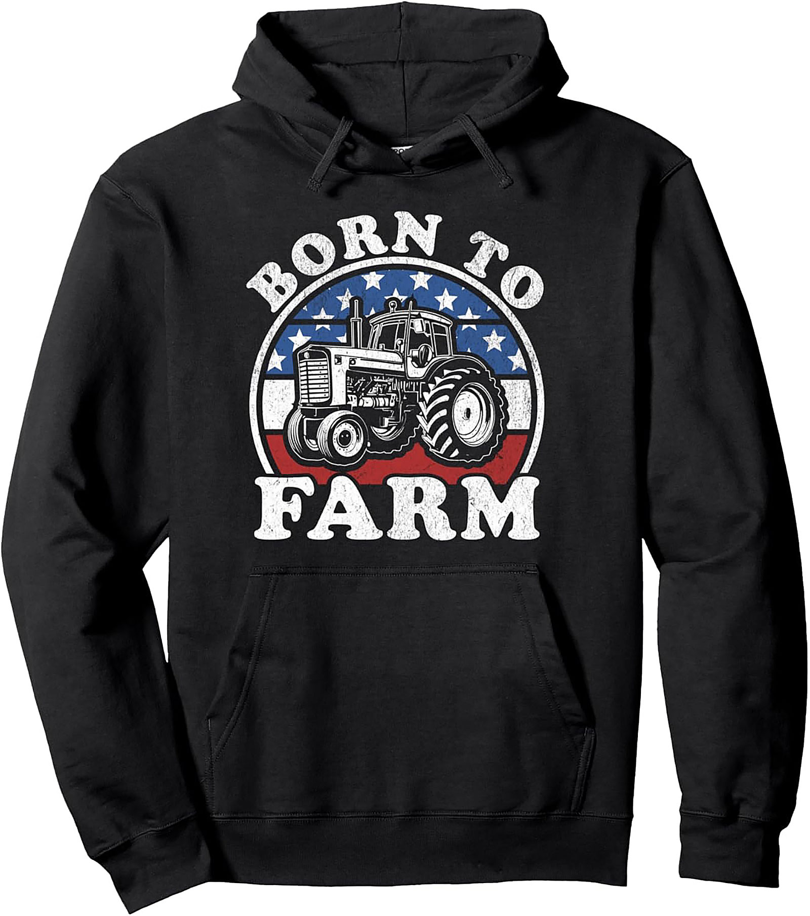 Born To Farm Patriotic Farmer Graphic Hoodie | Pullover Gift