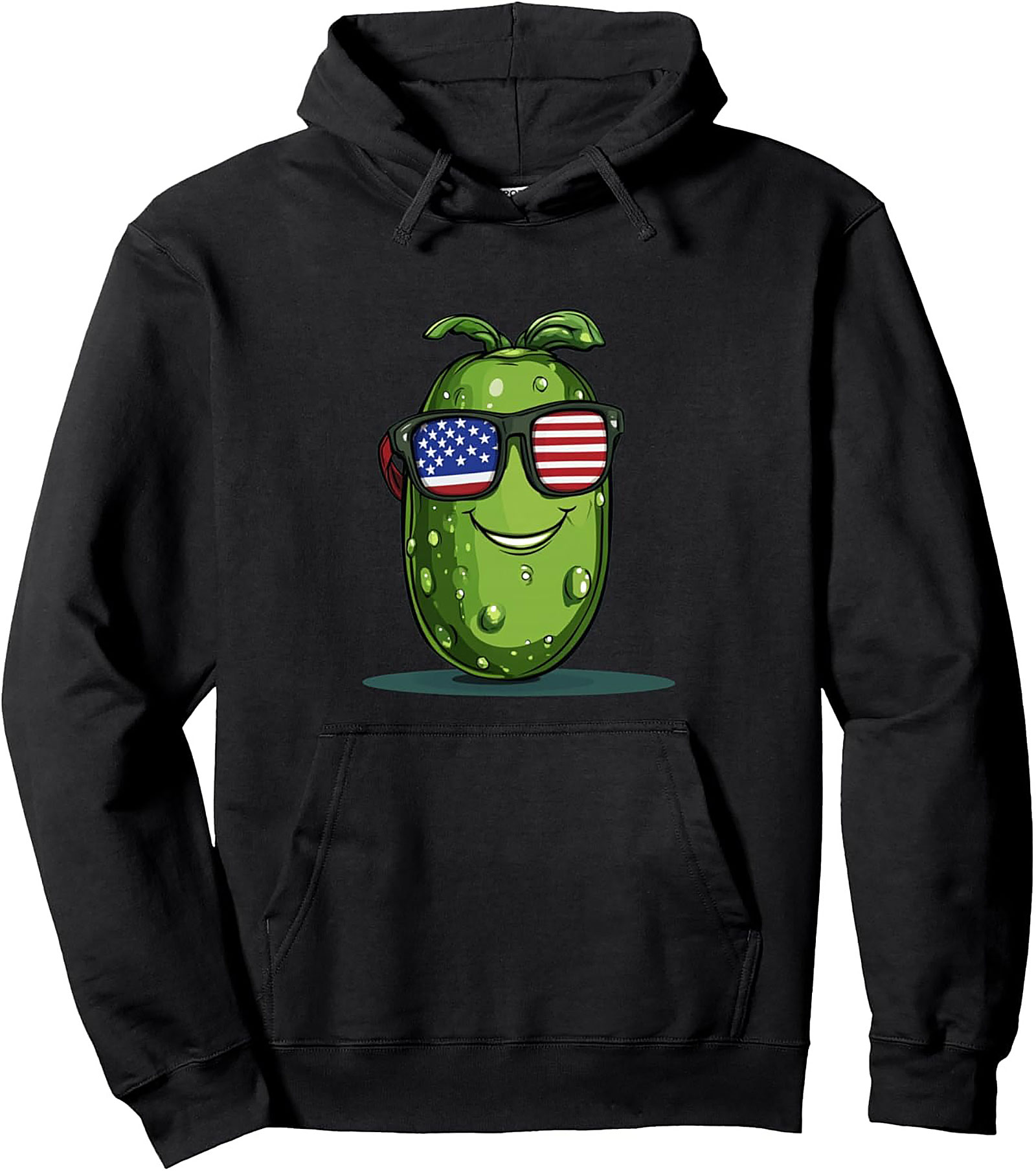 Patriotic Pickle Pullover Hoodie | Funny USA Graphic