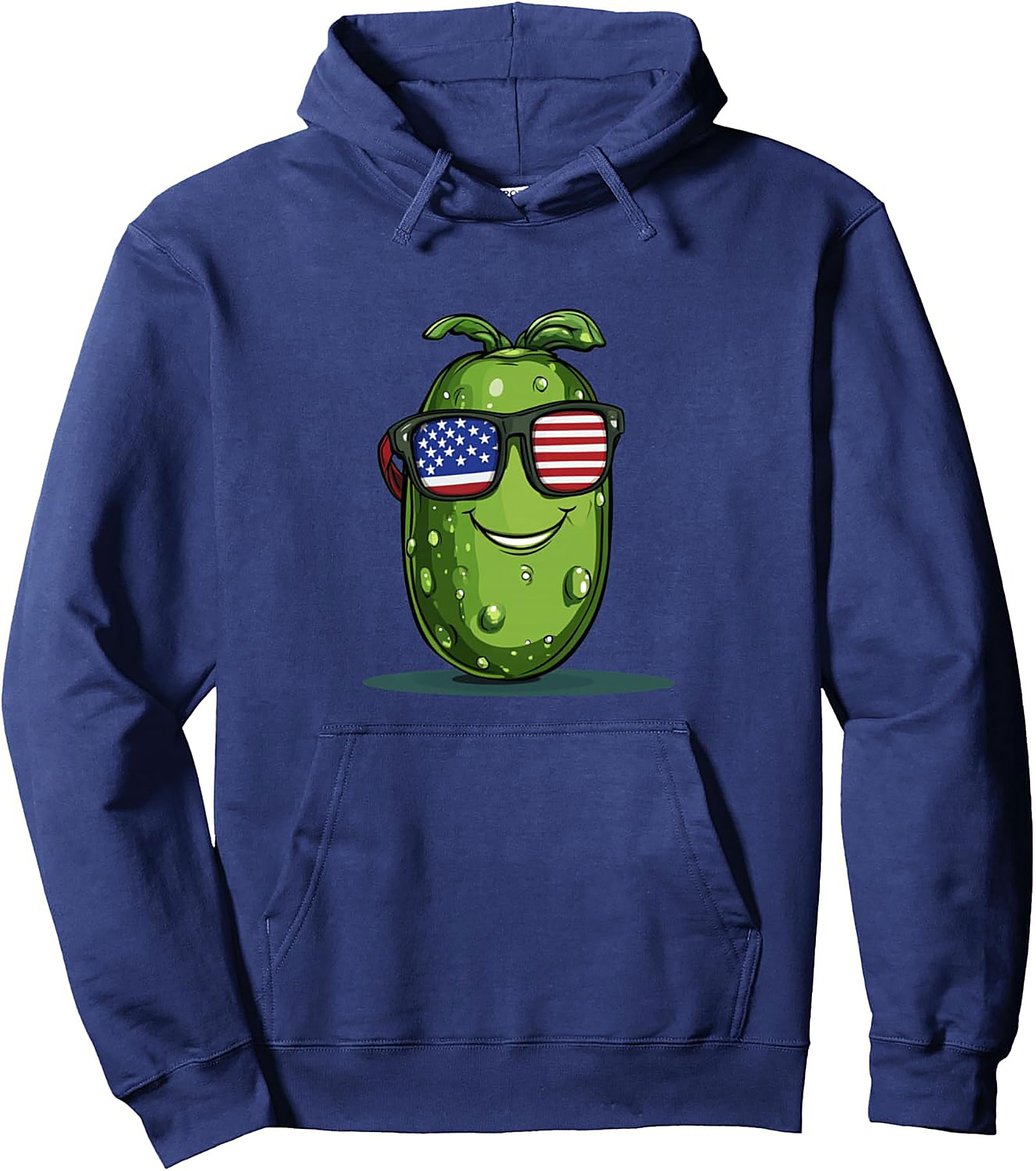 Patriotic Pickle Pullover Hoodie | Funny USA Graphic