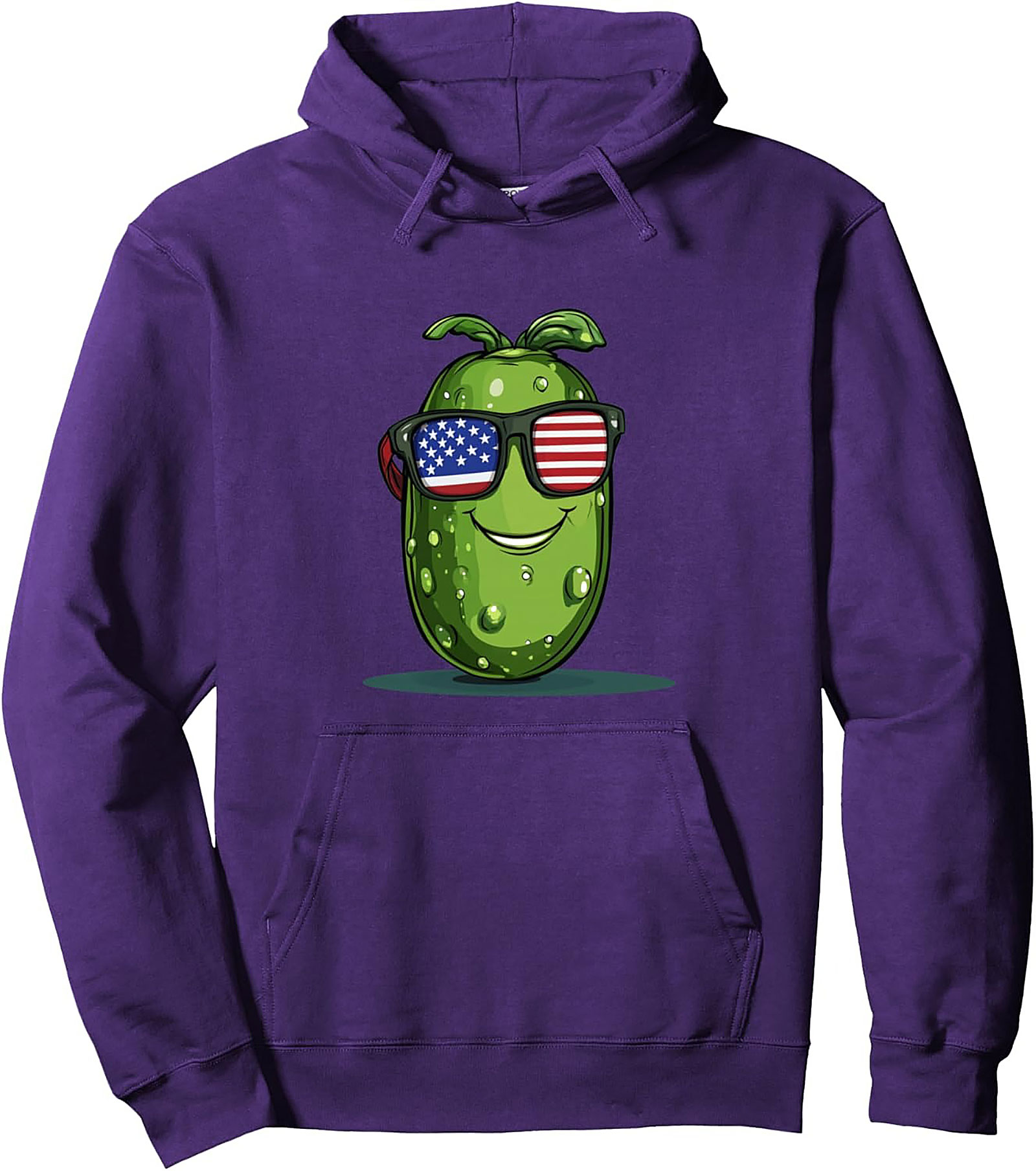 Patriotic Pickle Pullover Hoodie | Funny USA Graphic