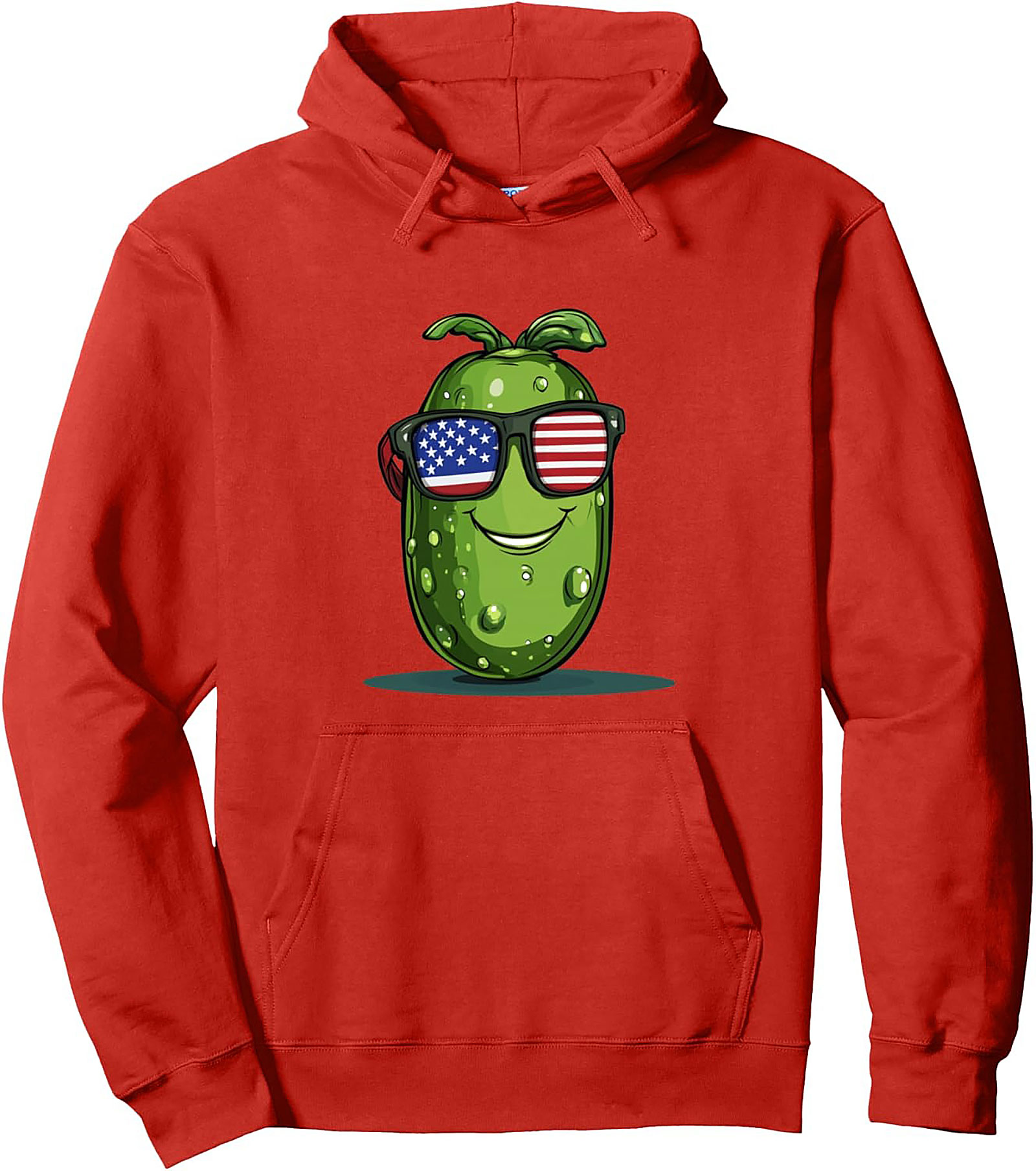 Patriotic Pickle Pullover Hoodie | Funny USA Graphic