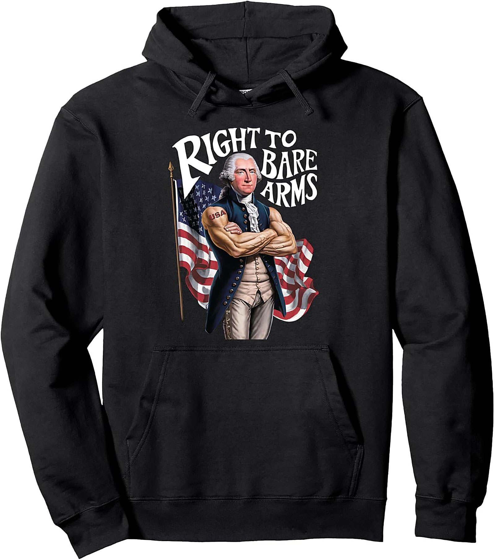 Right to Bare Arms Graphic Hoodie | Patriotic Pullover