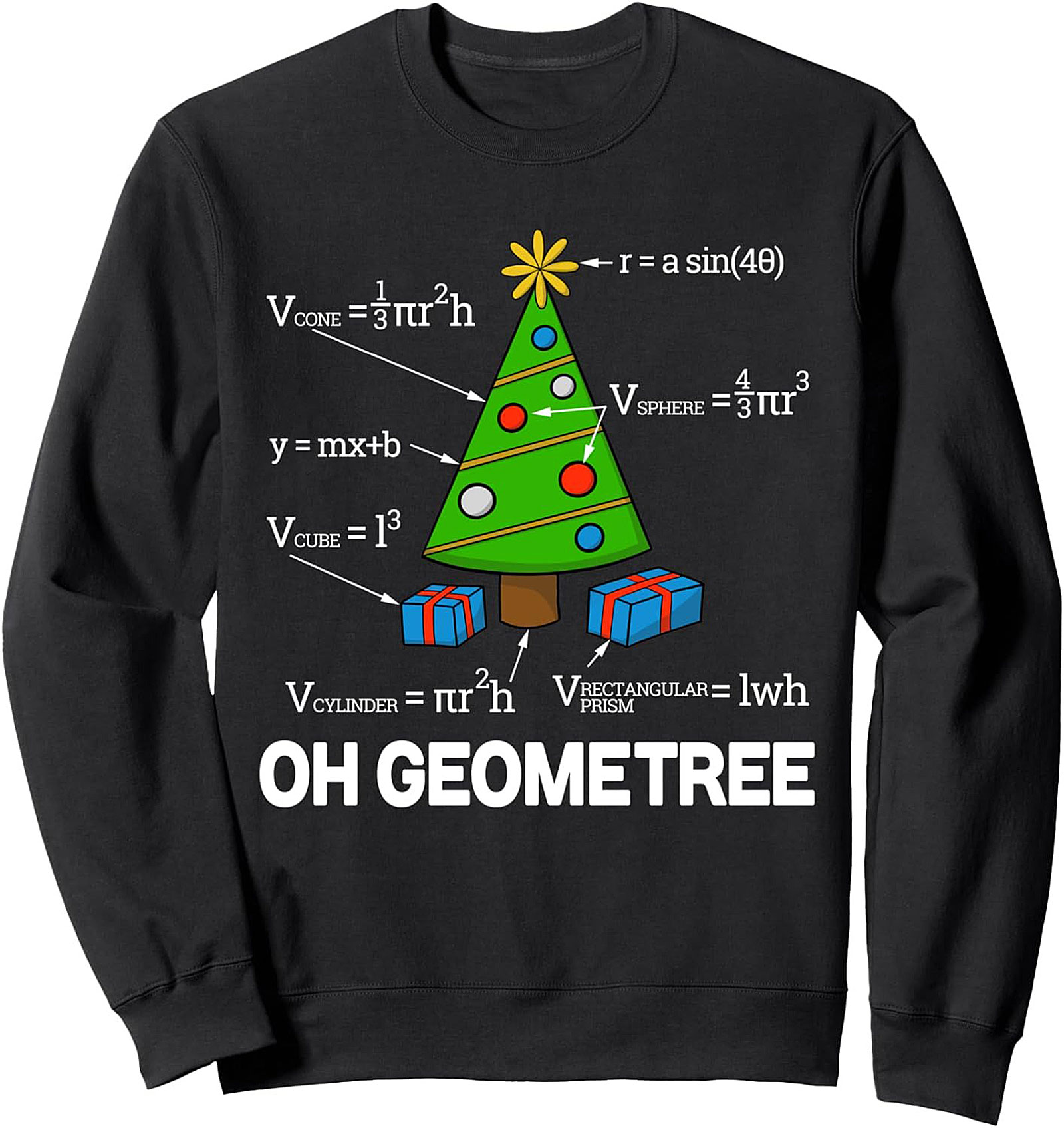 OH GEOMETREE Math Christmas Graphic Sweatshirt STEM Gift