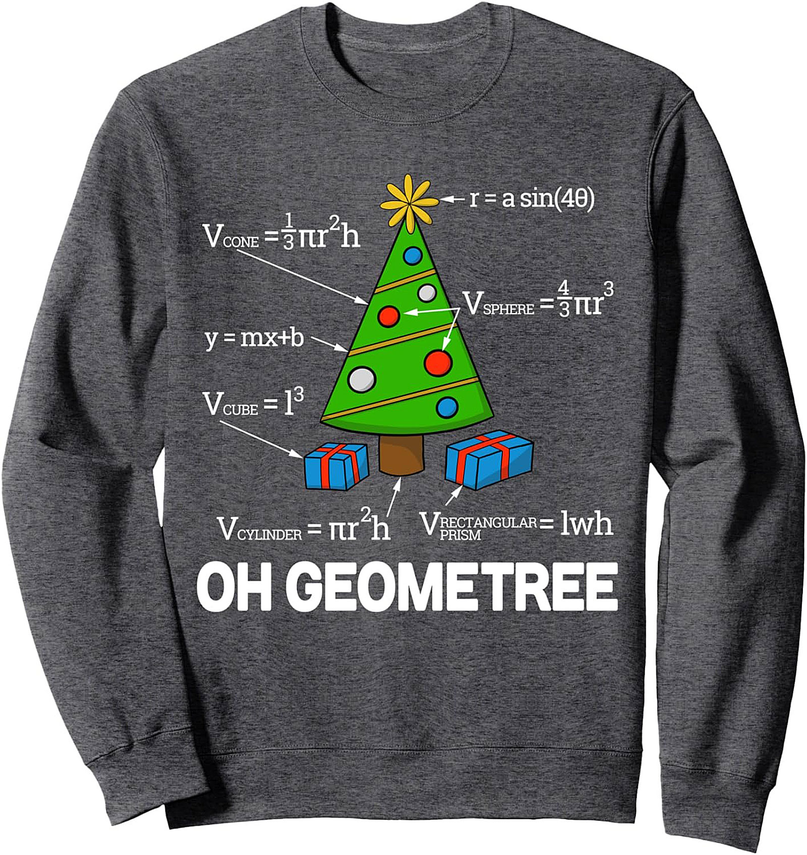 OH GEOMETREE Math Christmas Graphic Sweatshirt STEM Gift