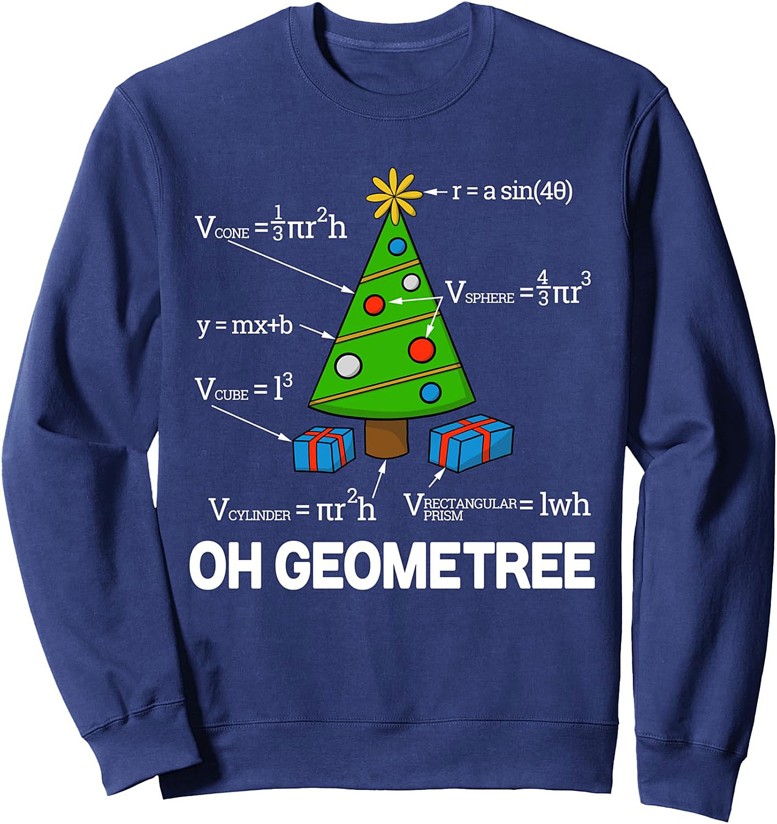 OH GEOMETREE Math Christmas Graphic Sweatshirt STEM Gift