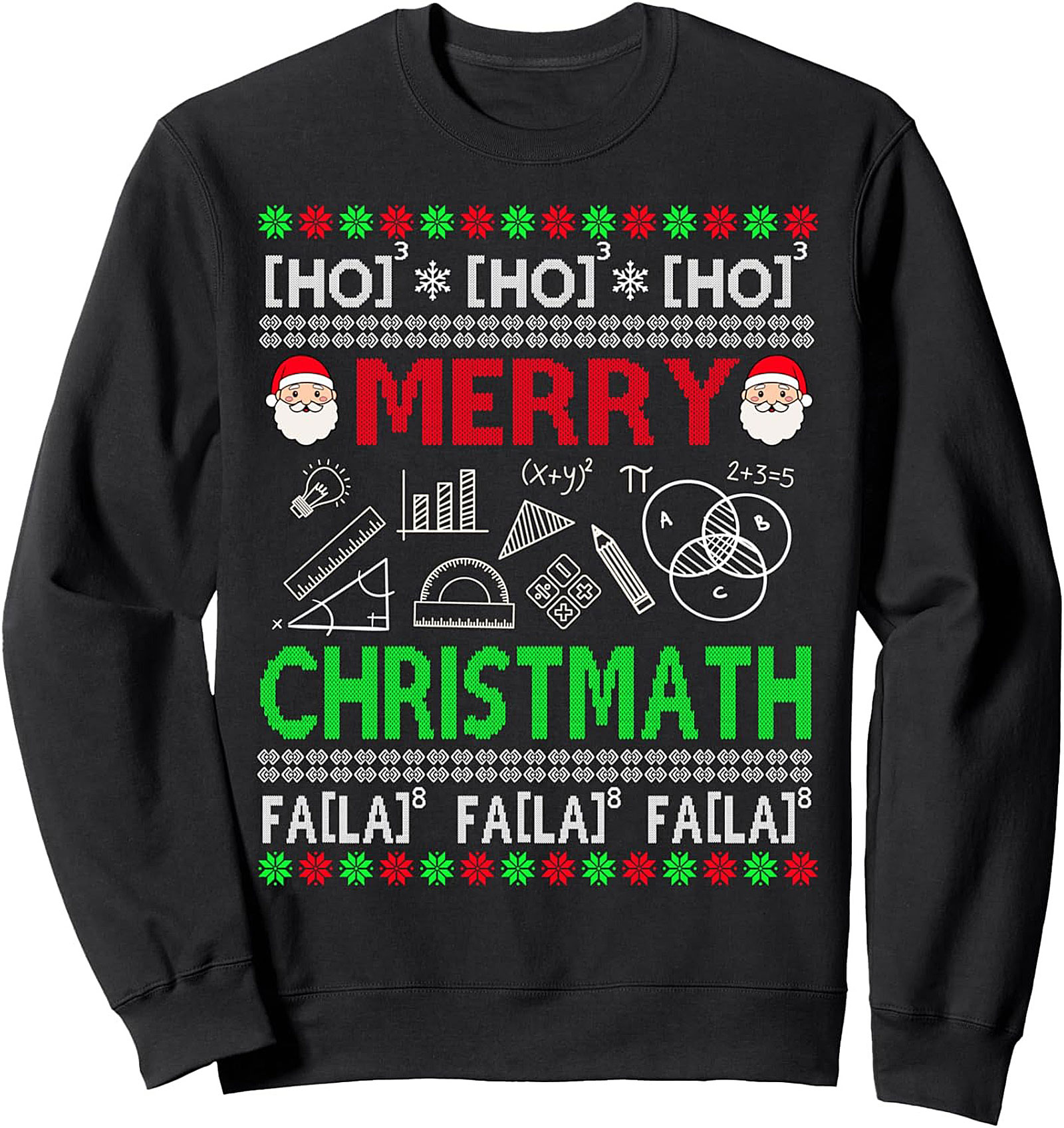 Christmath Crewneck Sweatshirt Funny Math Ugly Christmas Gift