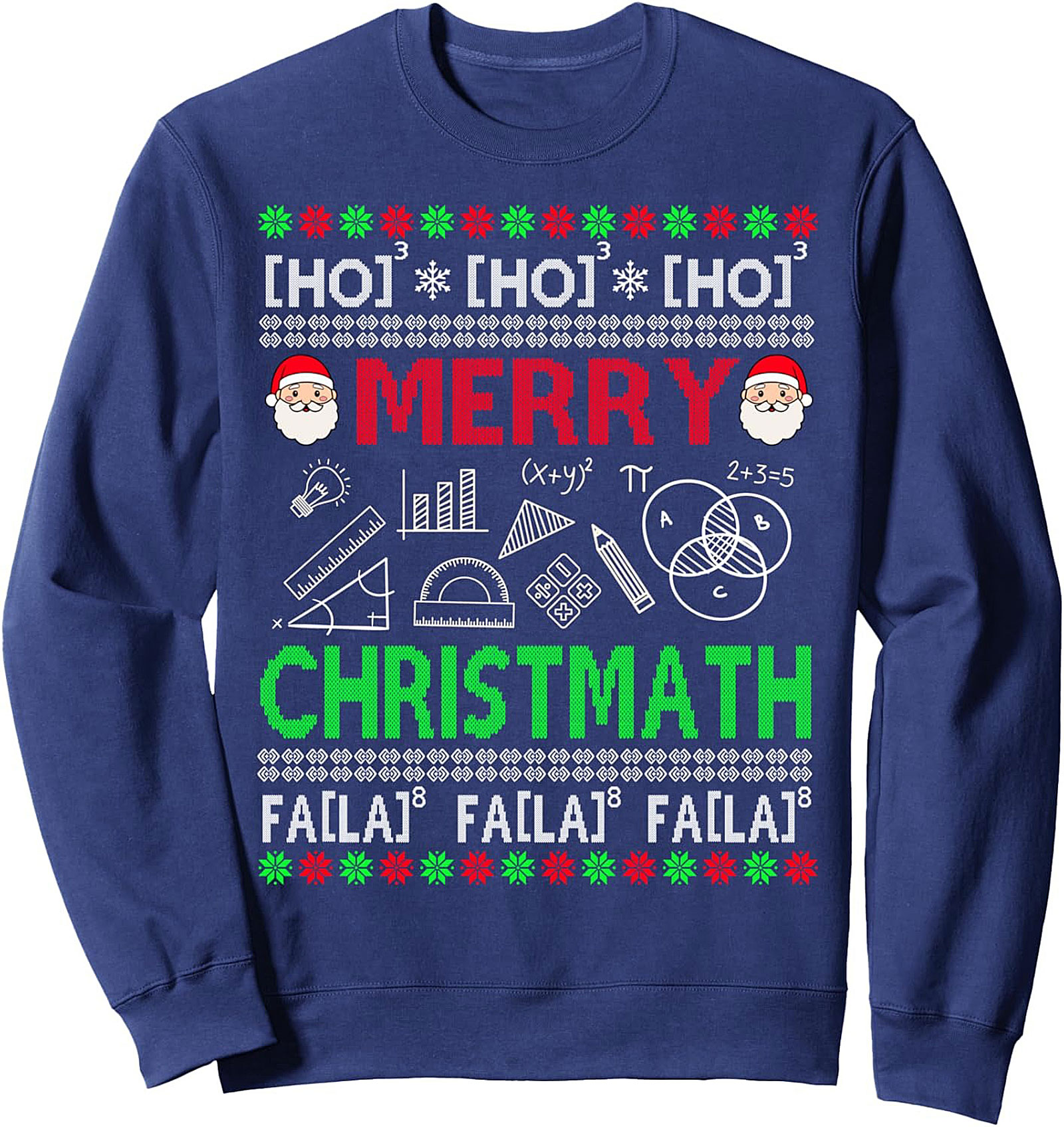 Christmath Crewneck Sweatshirt Funny Math Ugly Christmas Gift
