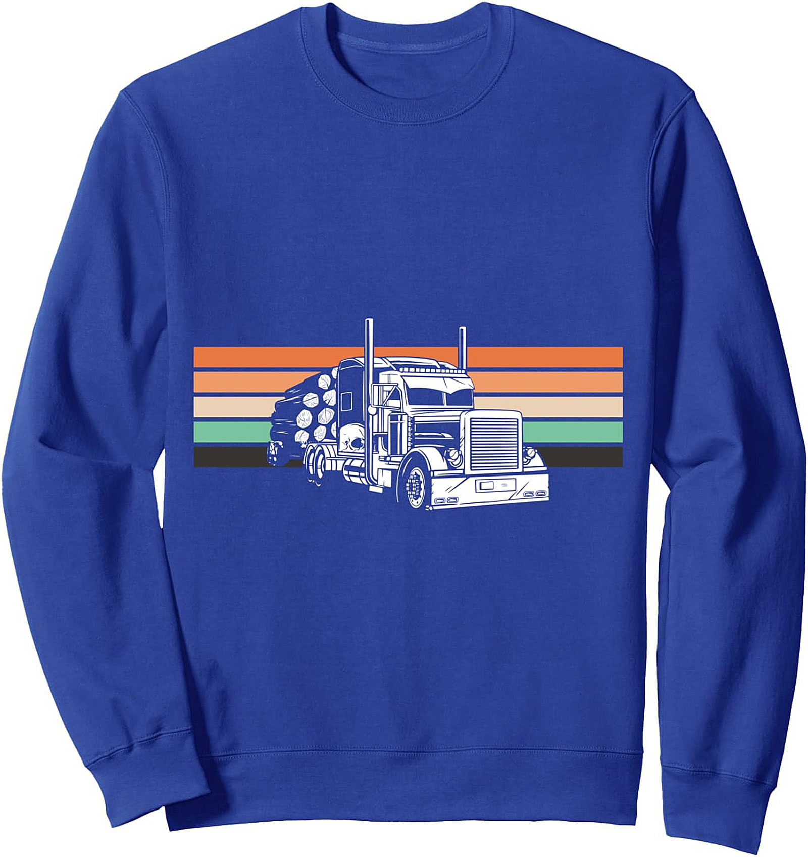 Retro Logging Trucker Graphic Sweatshirt | Vintage Big Rig Pullover