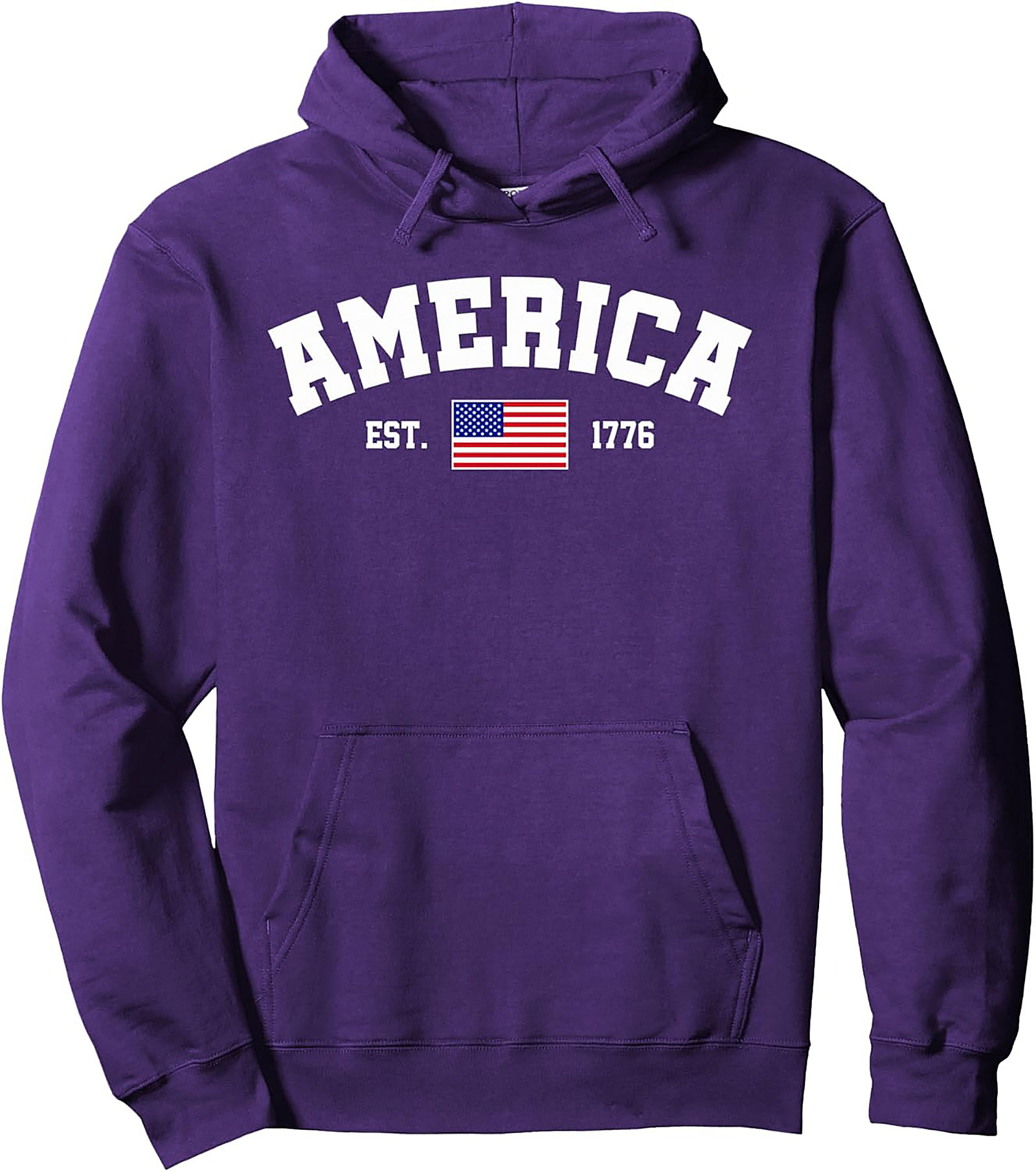 America 1776 Flag Patriotic Pullover Hoodie | Unisex