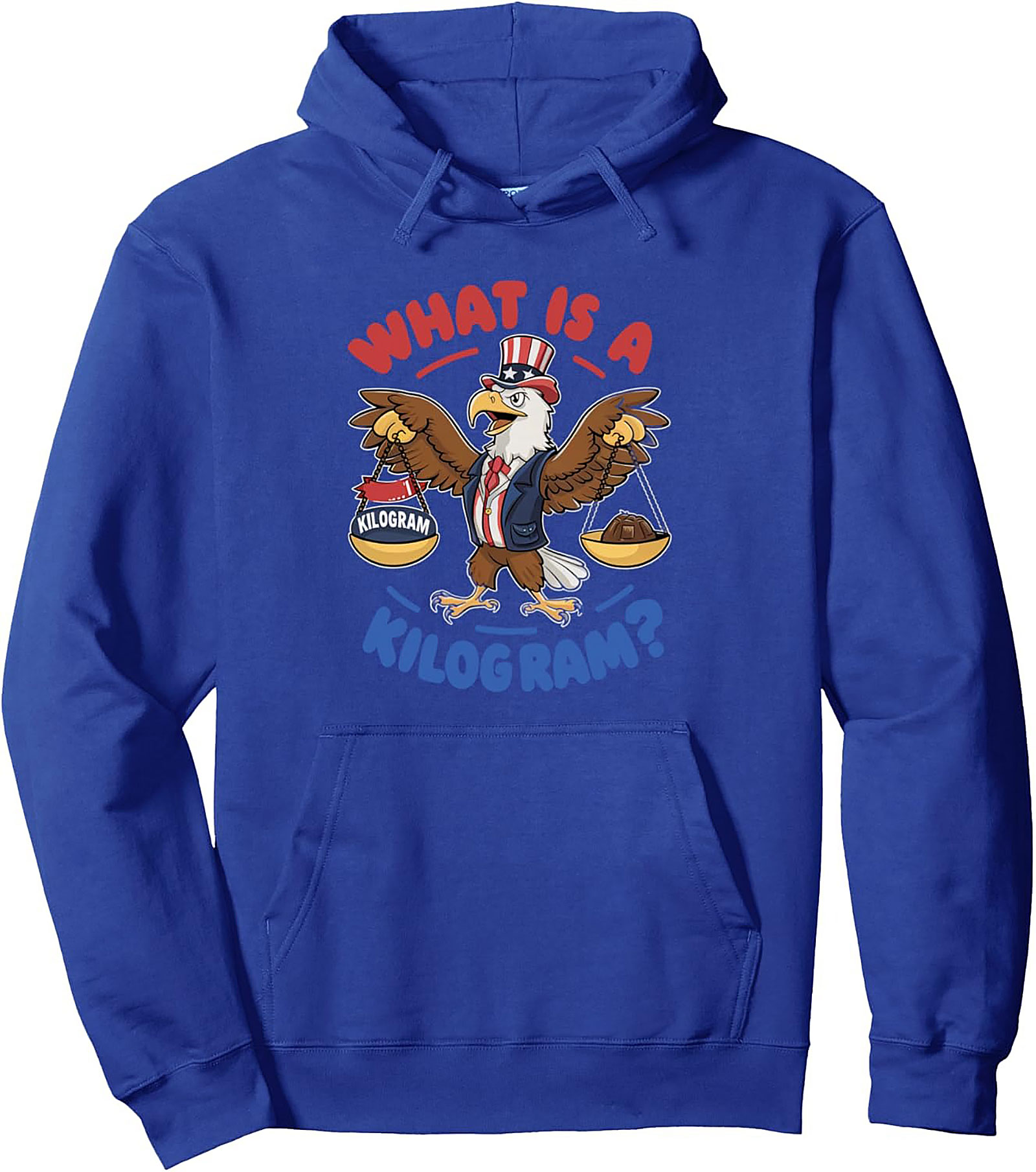Patriotic Eagle Anti-Metric Humor Pullover Hoodie | Cozy Gift