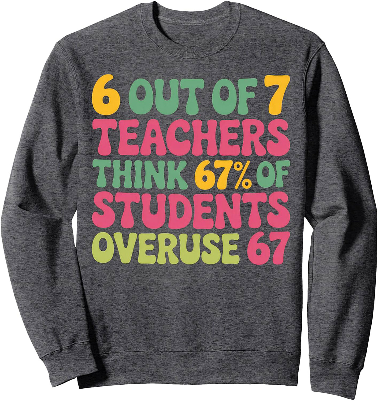 Funny Teacher Crewneck Sweatshirt Math Joke Pullover