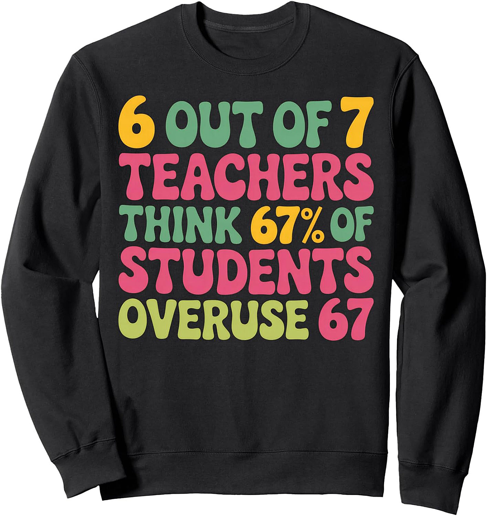 Funny Teacher Crewneck Sweatshirt Math Joke Pullover
