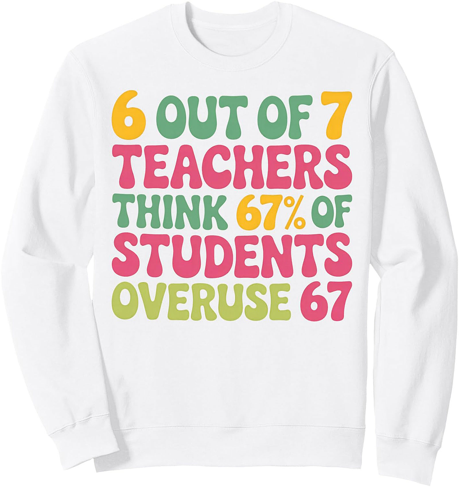 Funny Teacher Crewneck Sweatshirt Math Joke Pullover
