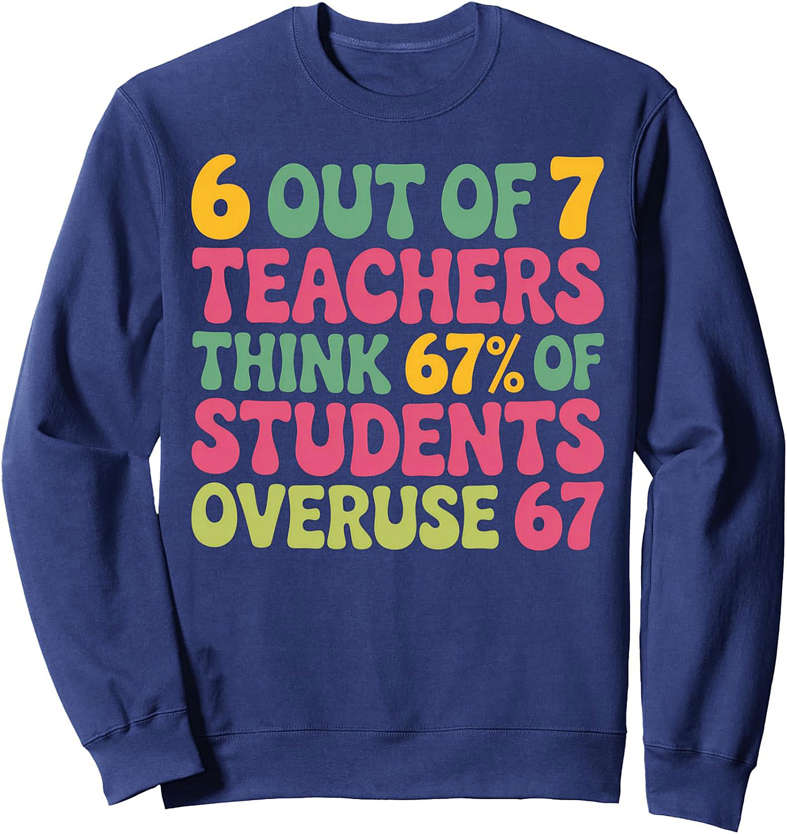 Funny Teacher Crewneck Sweatshirt Math Joke Pullover