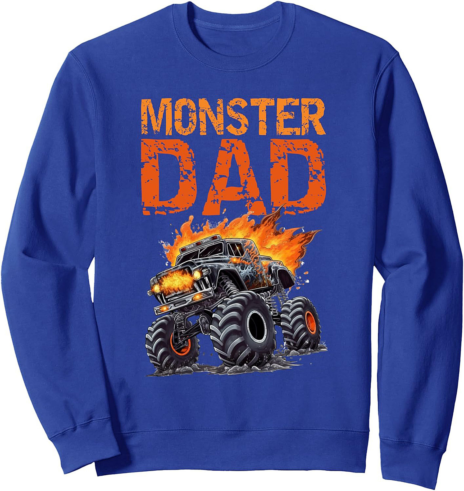 Monster Truck Dad Graphic Sweatshirt – The Ultimate Crewneck Pullover for Truck Lovers