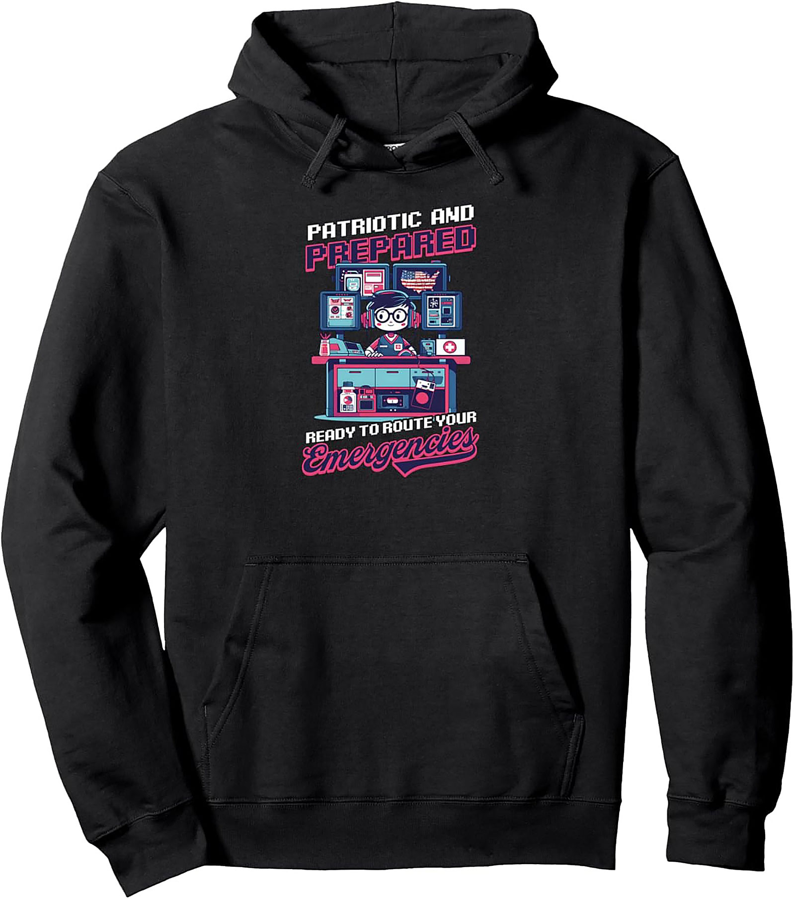 911 Dispatcher Pullover Hoodie | Patriotic & Prepared