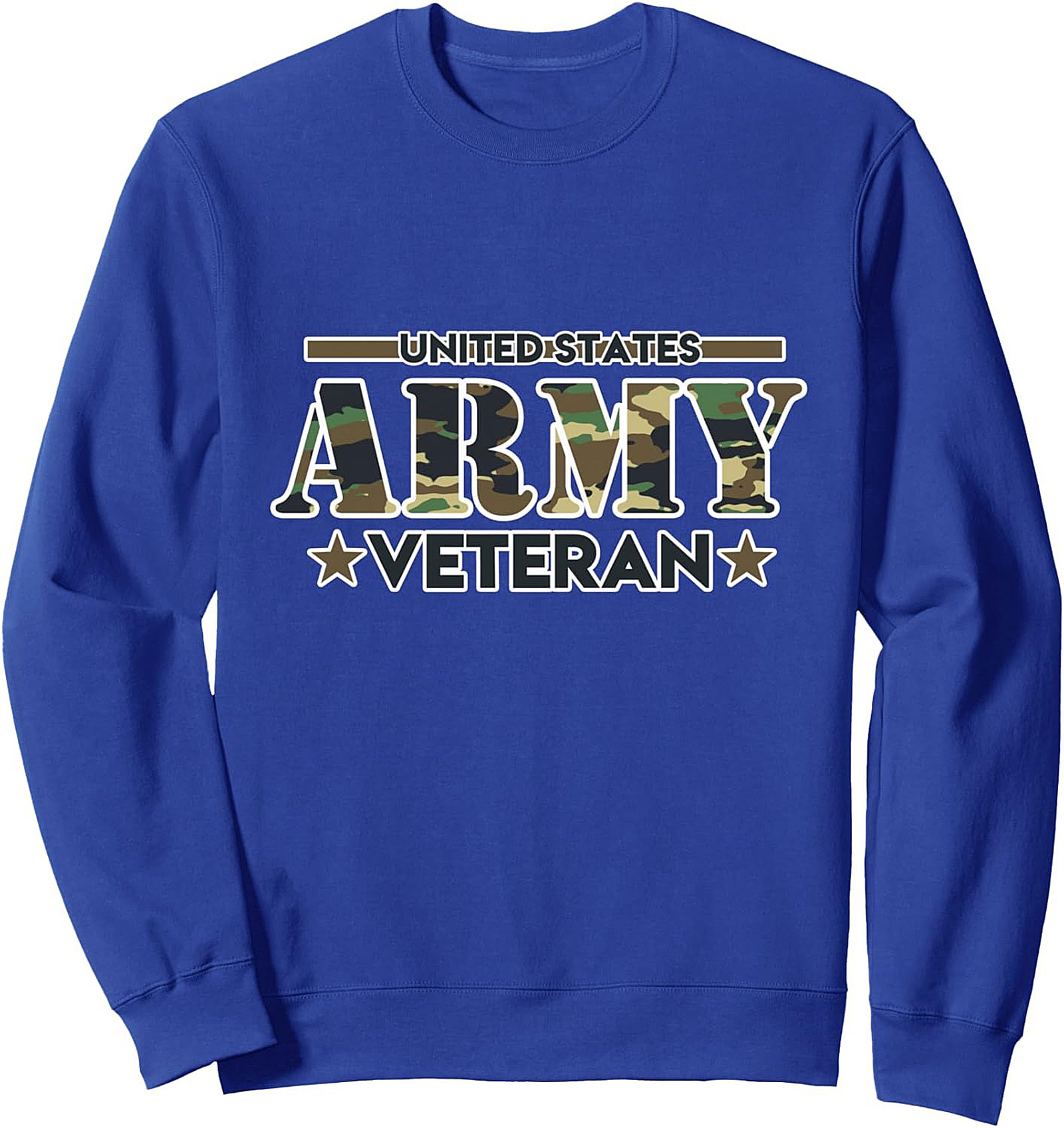 Army Veteran Crewneck Sweatshirt | Camo Graphic Pullover