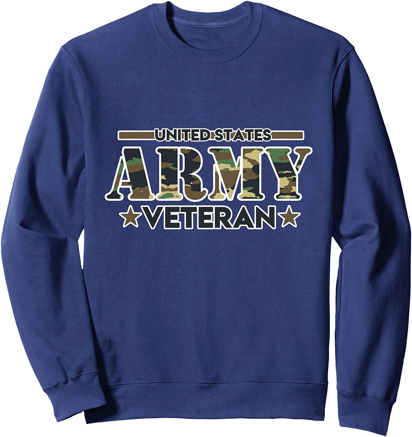 Army Veteran Crewneck Sweatshirt | Camo Graphic Pullover