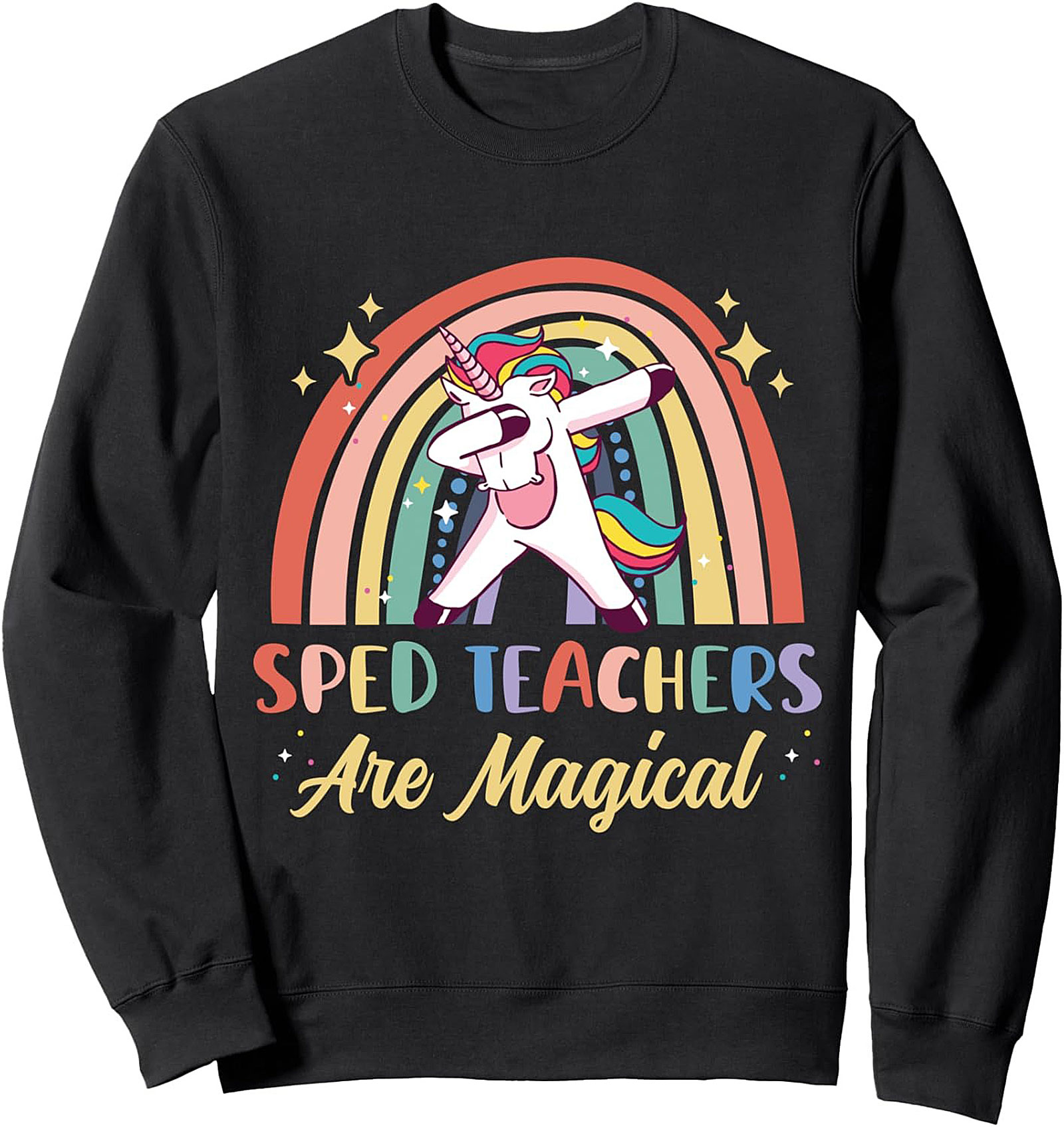 Magical SPED Teacher Crewneck Sweatshirt Unicorn Gift