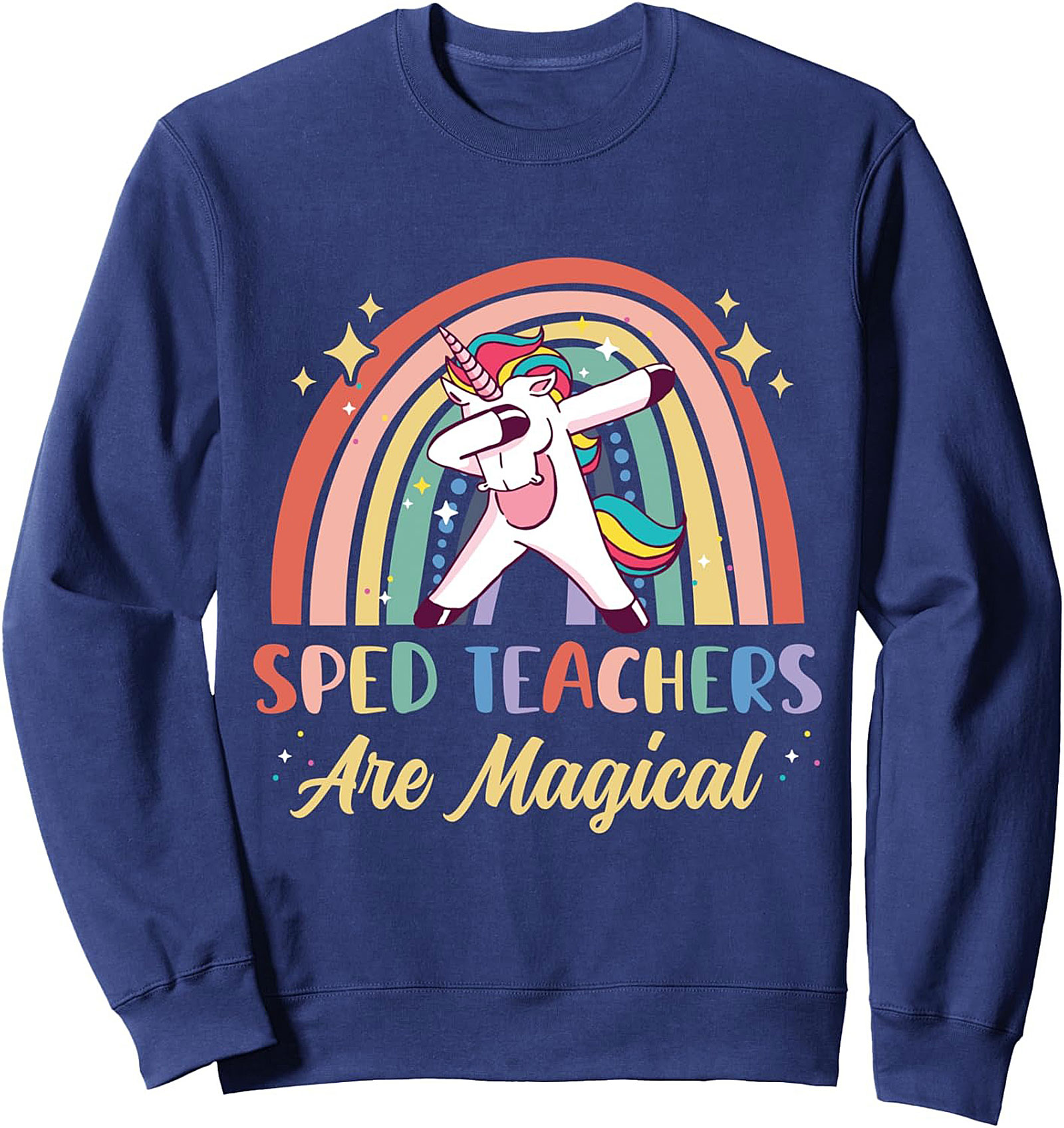 Magical SPED Teacher Crewneck Sweatshirt Unicorn Gift