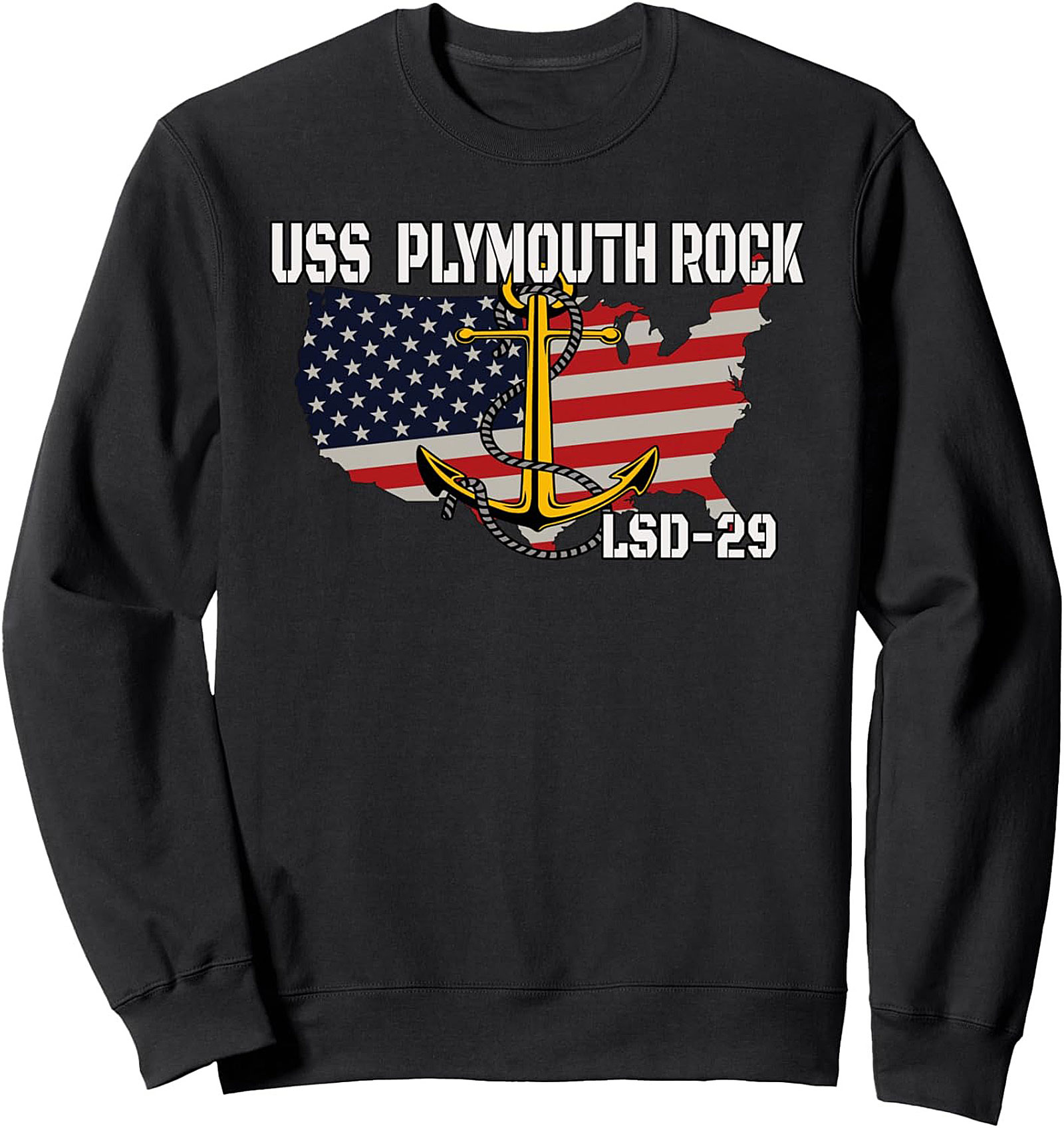 USS Plymouth Rock LSD-29 Veteran Crewneck Sweatshirt Gift