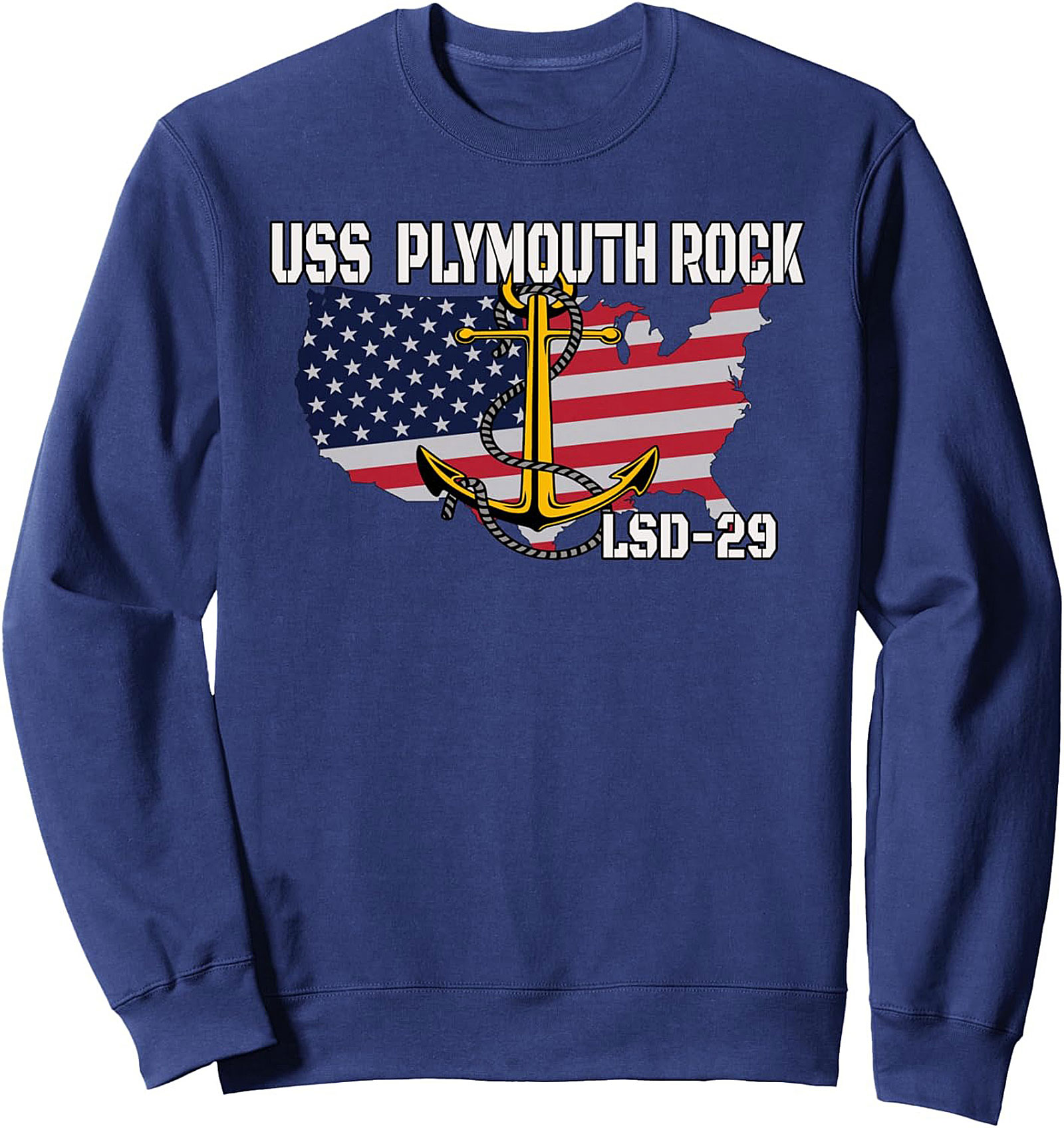 USS Plymouth Rock LSD-29 Veteran Crewneck Sweatshirt Gift