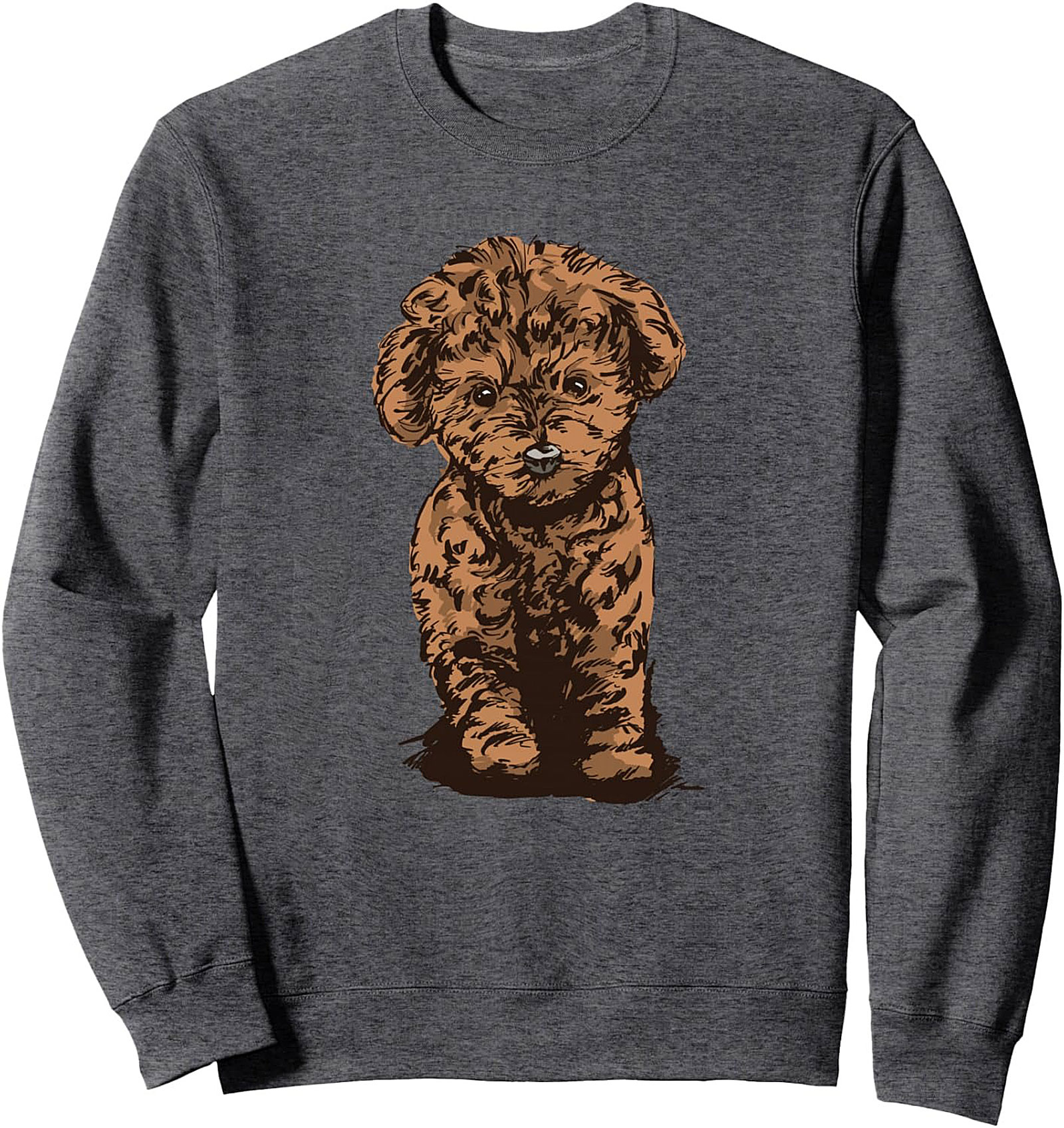 Poodle Puppy Crewneck Sweatshirt | Cozy Dog Mom Pullover