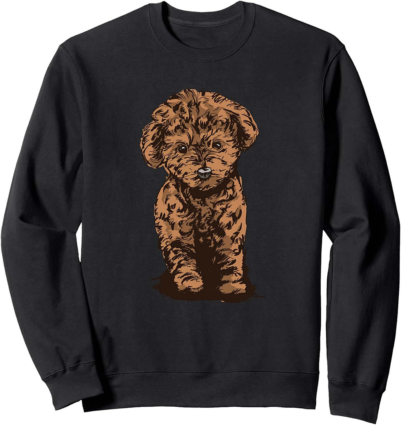 Poodle Puppy Crewneck Sweatshirt | Cozy Dog Mom Pullover