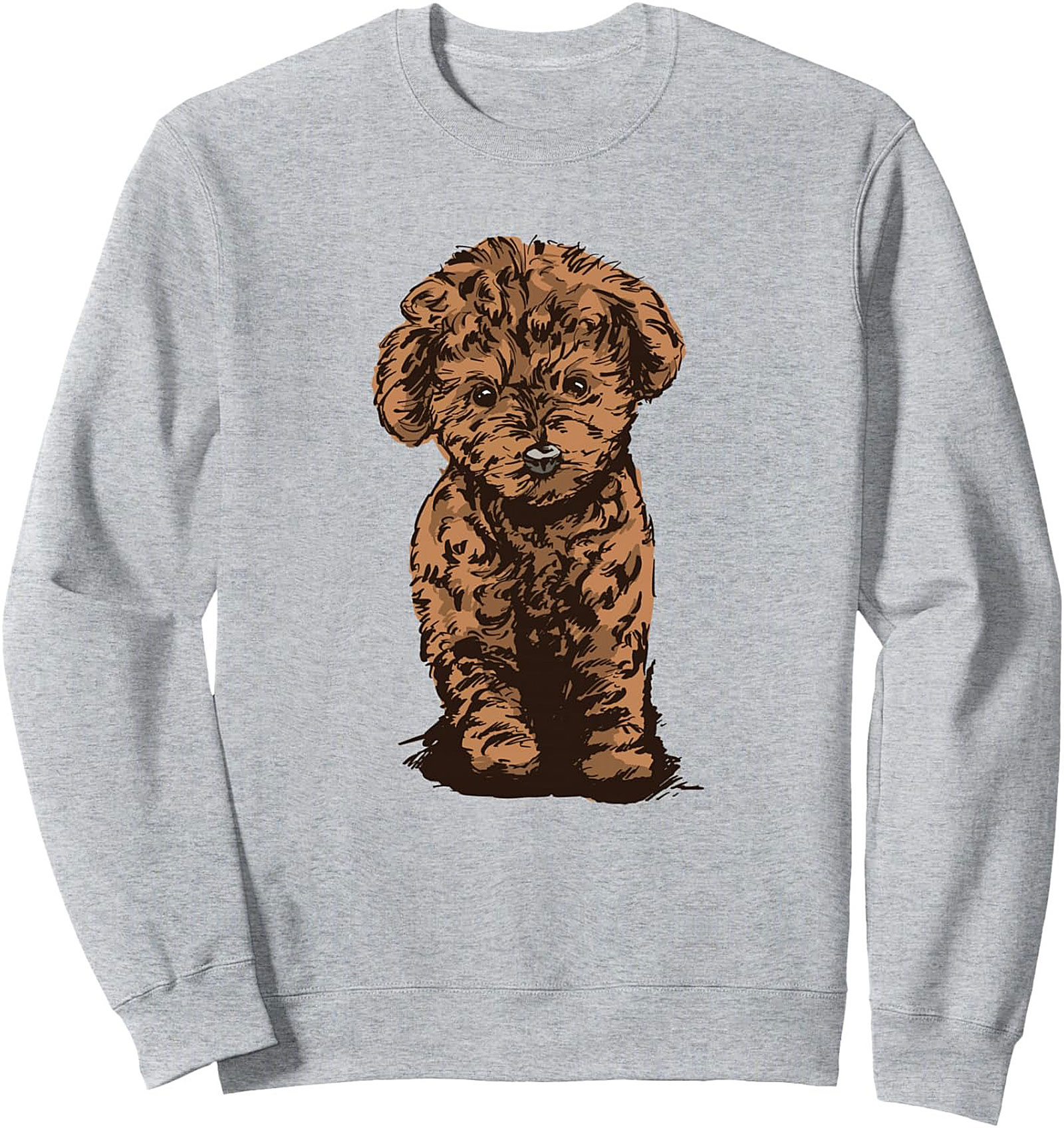 Poodle Puppy Crewneck Sweatshirt | Cozy Dog Mom Pullover