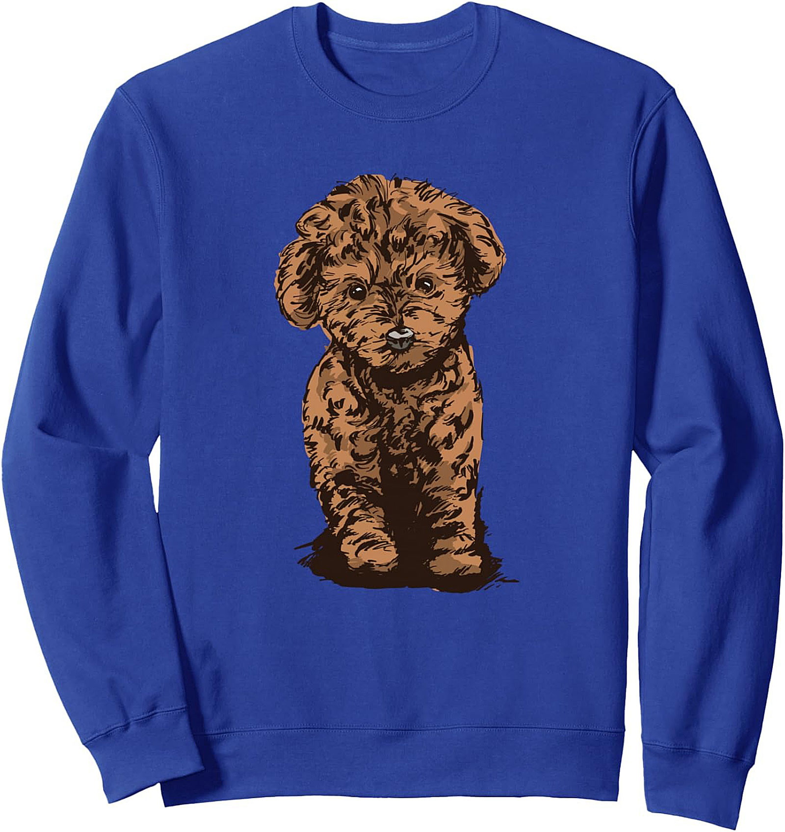 Poodle Puppy Crewneck Sweatshirt | Cozy Dog Mom Pullover