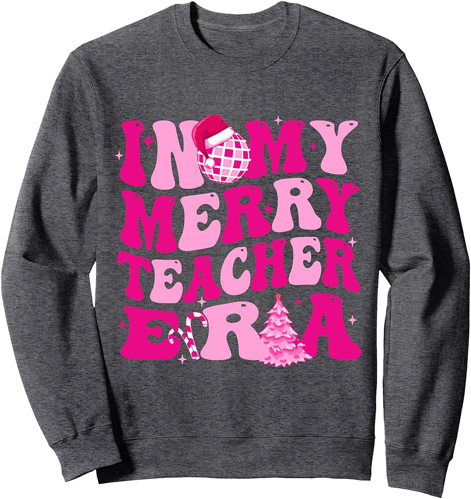 Merry Teacher Era Sweatshirt Groovy Teacher Gift