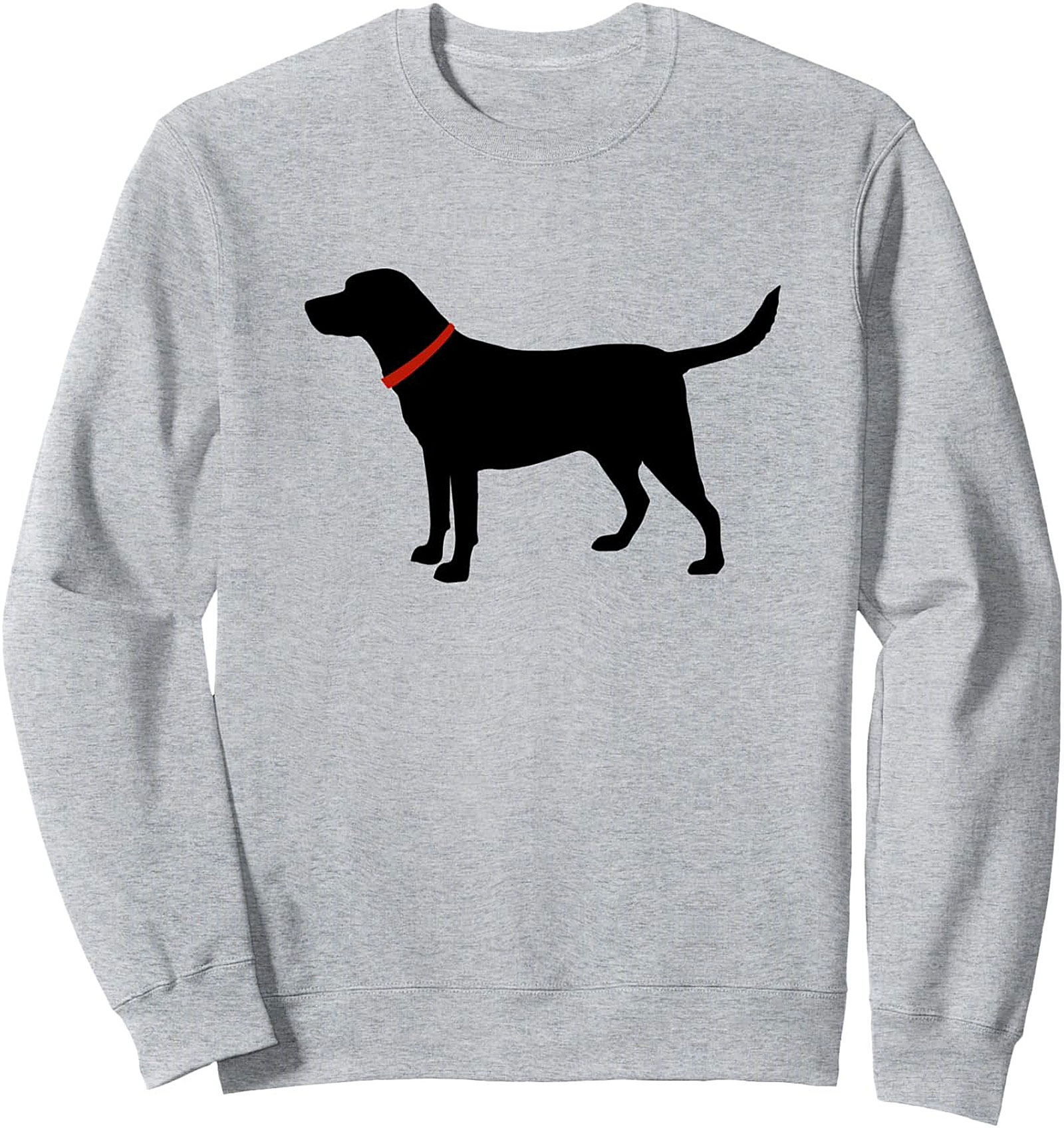Black Lab Silhouette Crewneck Sweatshirt | Minimalist Dog Pullover