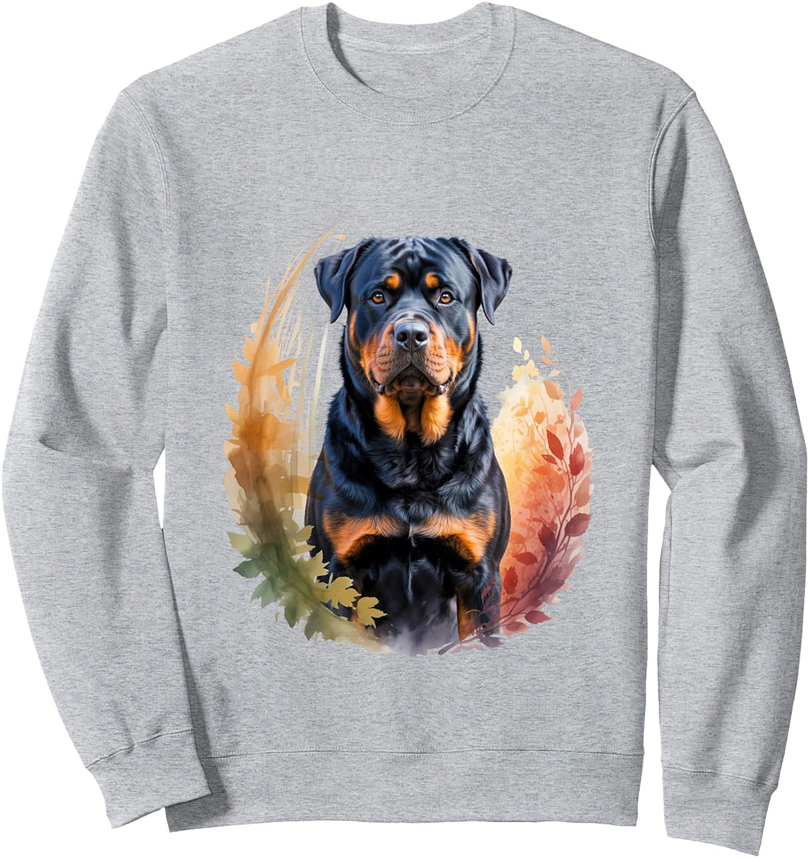 Majestic Rottweiler Crewneck Sweatshirt – Autumn Dog Lover Pullover