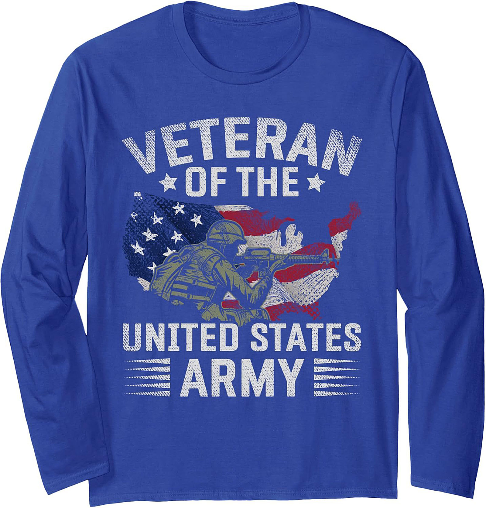 U.S. Army Veteran Crewneck Sweatshirt | Flag Map Design