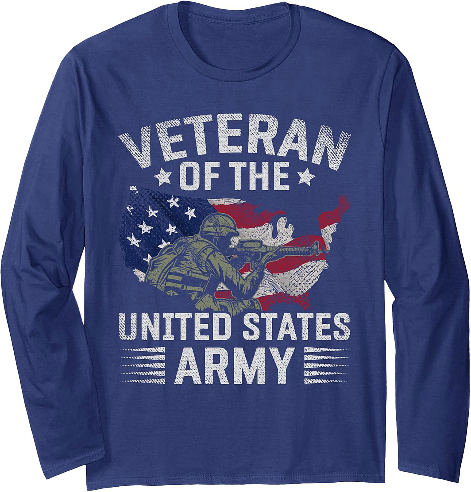 U.S. Army Veteran Crewneck Sweatshirt | Flag Map Design