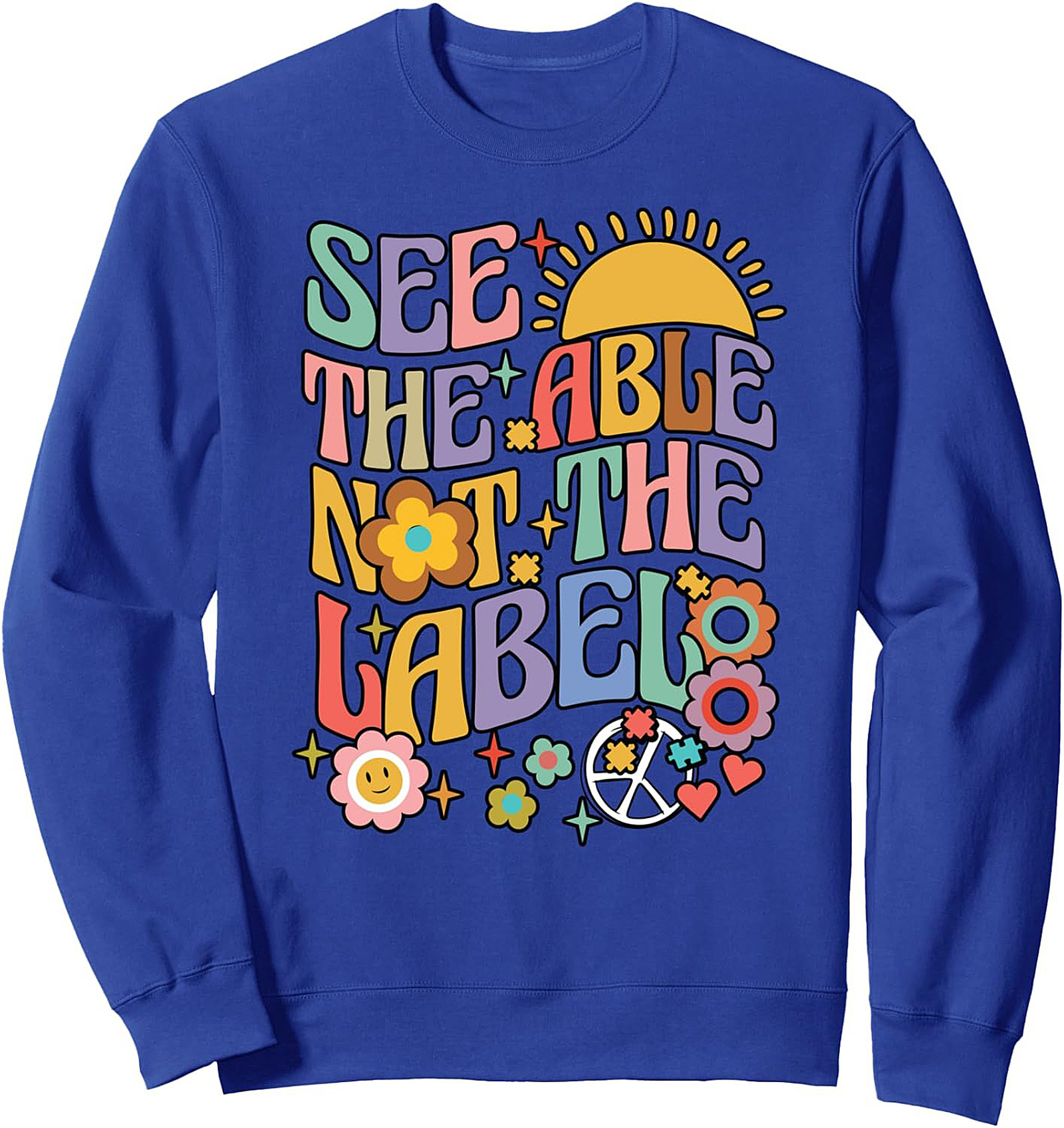 Retro Inclusivity Crewneck Sweatshirt See The Able Not The Label