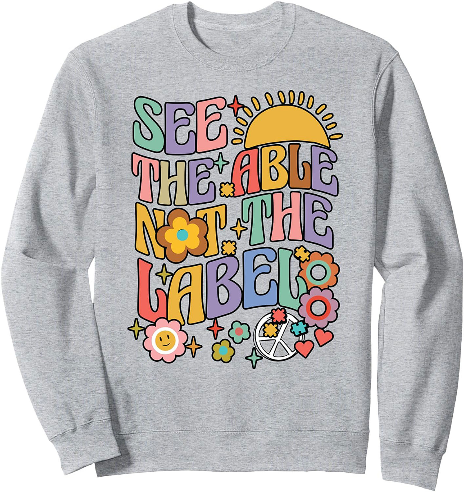 Retro Inclusivity Crewneck Sweatshirt See The Able Not The Label