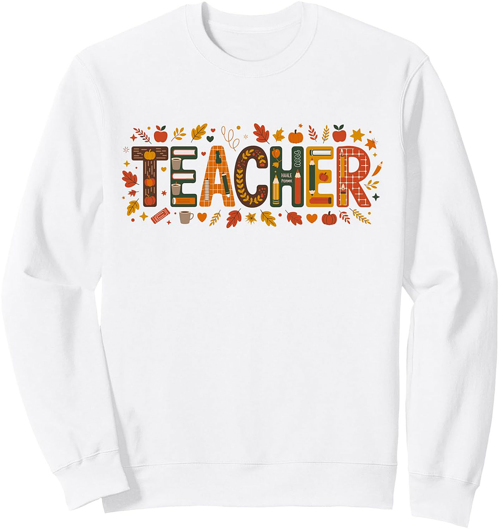 Cozy Fall Teacher Graphic Sweatshirt Crewneck Pullover