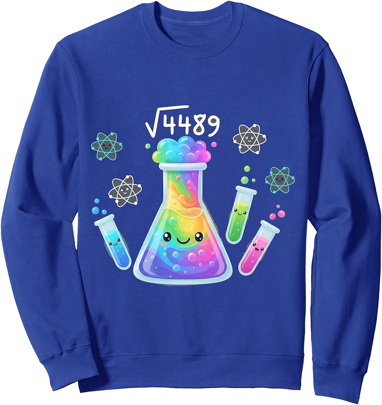 Kawaii STEM Graphic Sweatshirt Cute Science Crewneck