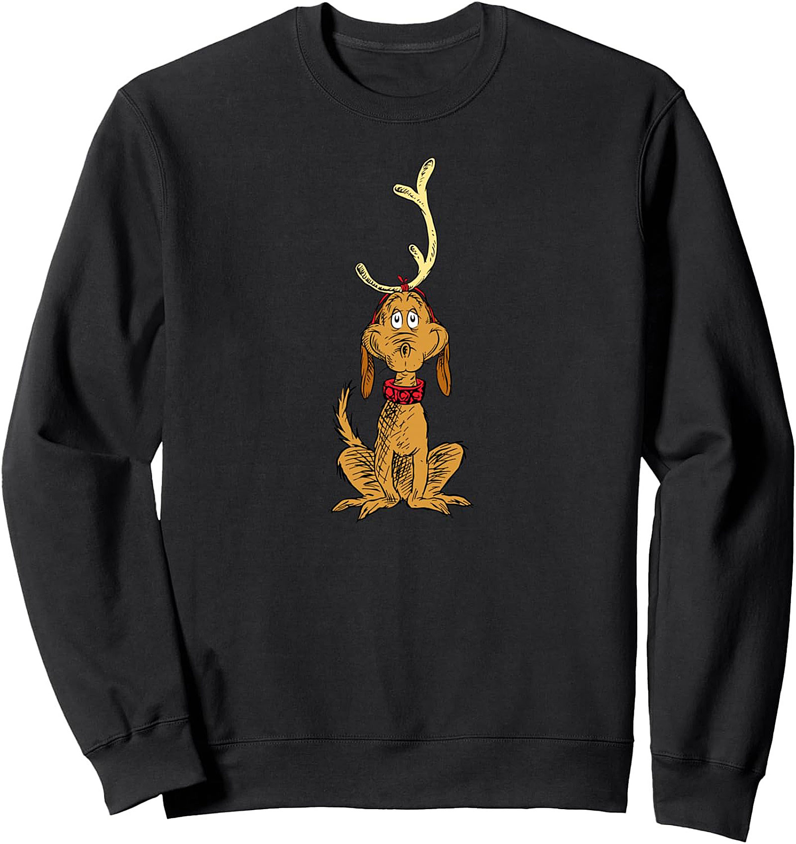 Max the Dog Christmas Crewneck Sweatshirt | Grinch Holiday Pullover