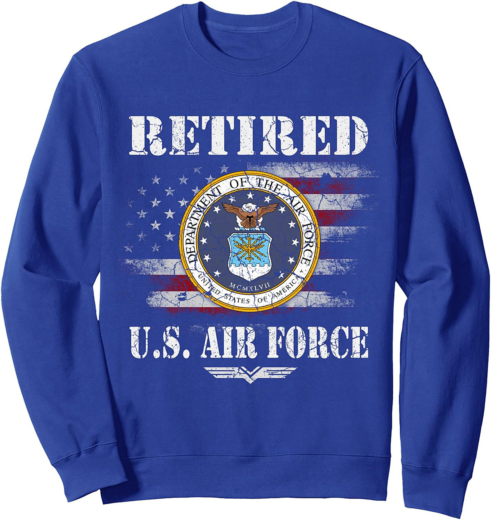 Retired U.S. Air Force Veteran Crewneck Sweatshirt | Gift