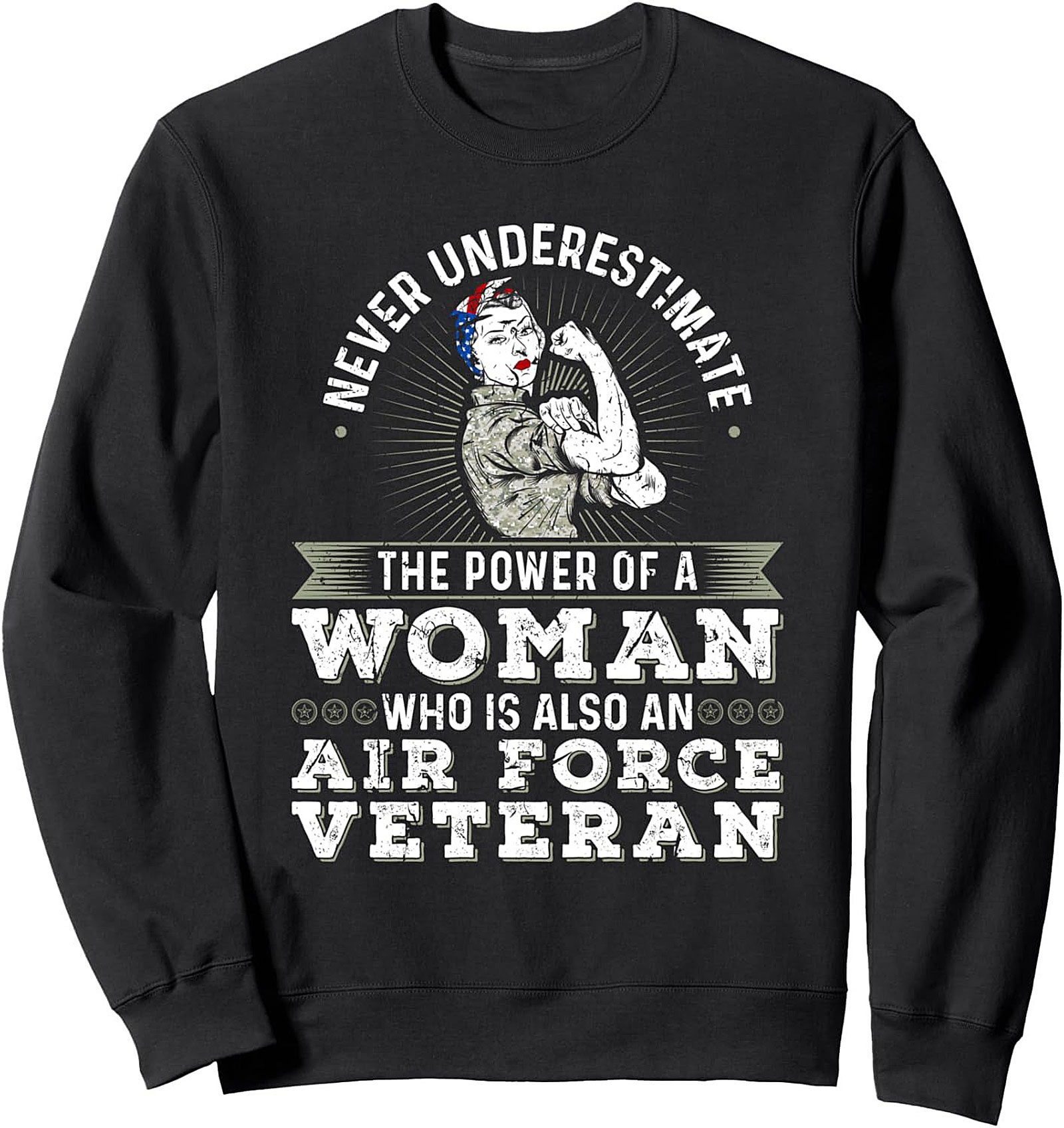 Air Force Veteran Graphic Sweatshirt | Women Pullover Gift