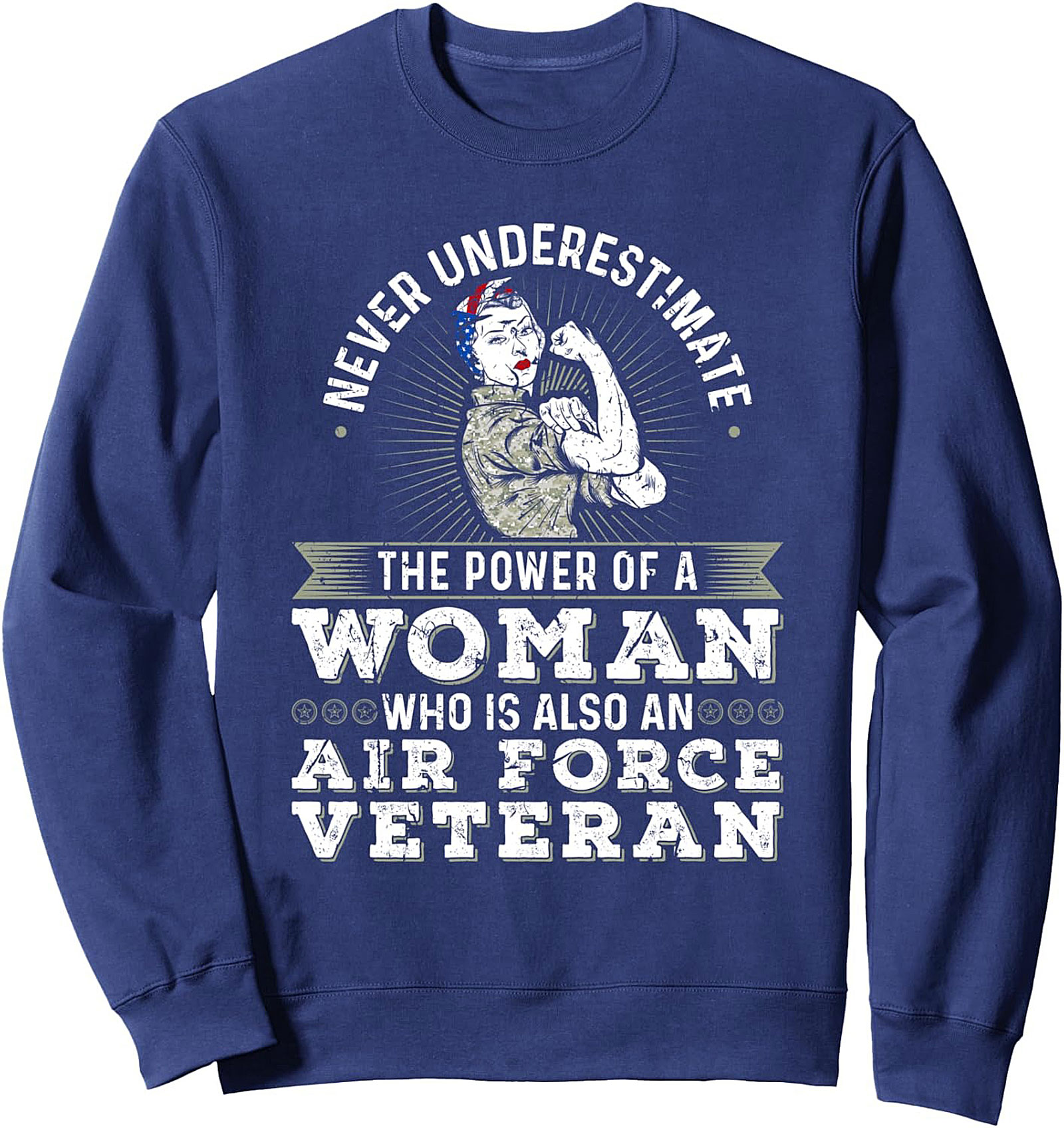 Air Force Veteran Graphic Sweatshirt | Women Pullover Gift