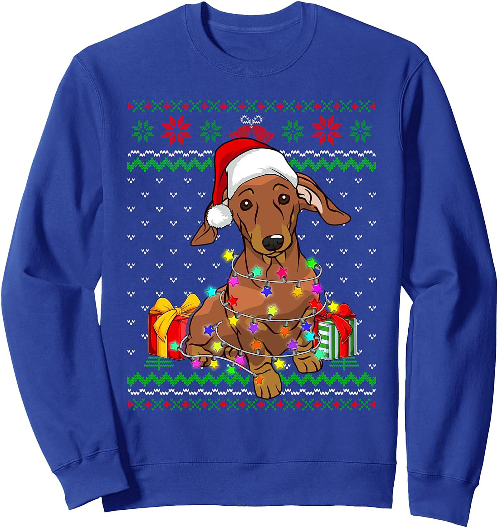 Dachshund Christmas Sweatshirt | Wiener Dog Holiday Crewneck Pullover