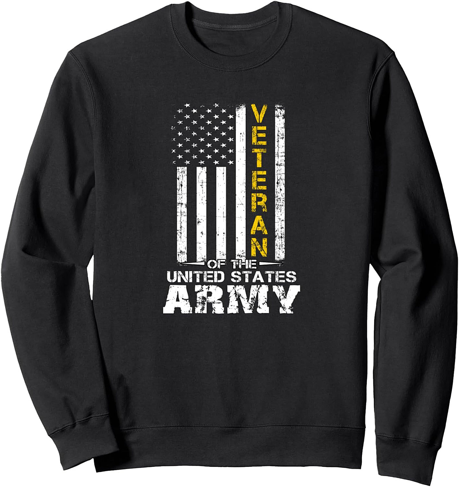 Army Veteran Crewneck Sweatshirt | Distressed Flag