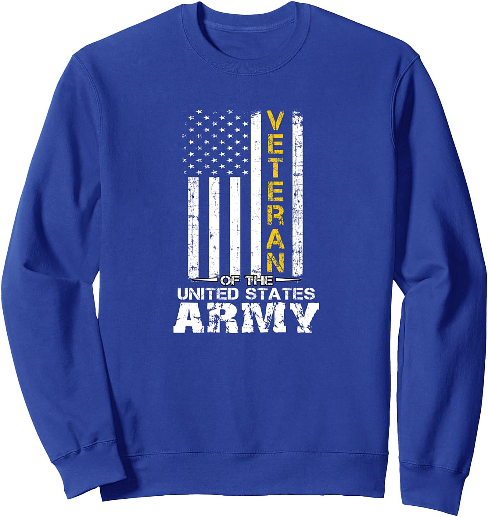 Army Veteran Crewneck Sweatshirt | Distressed Flag