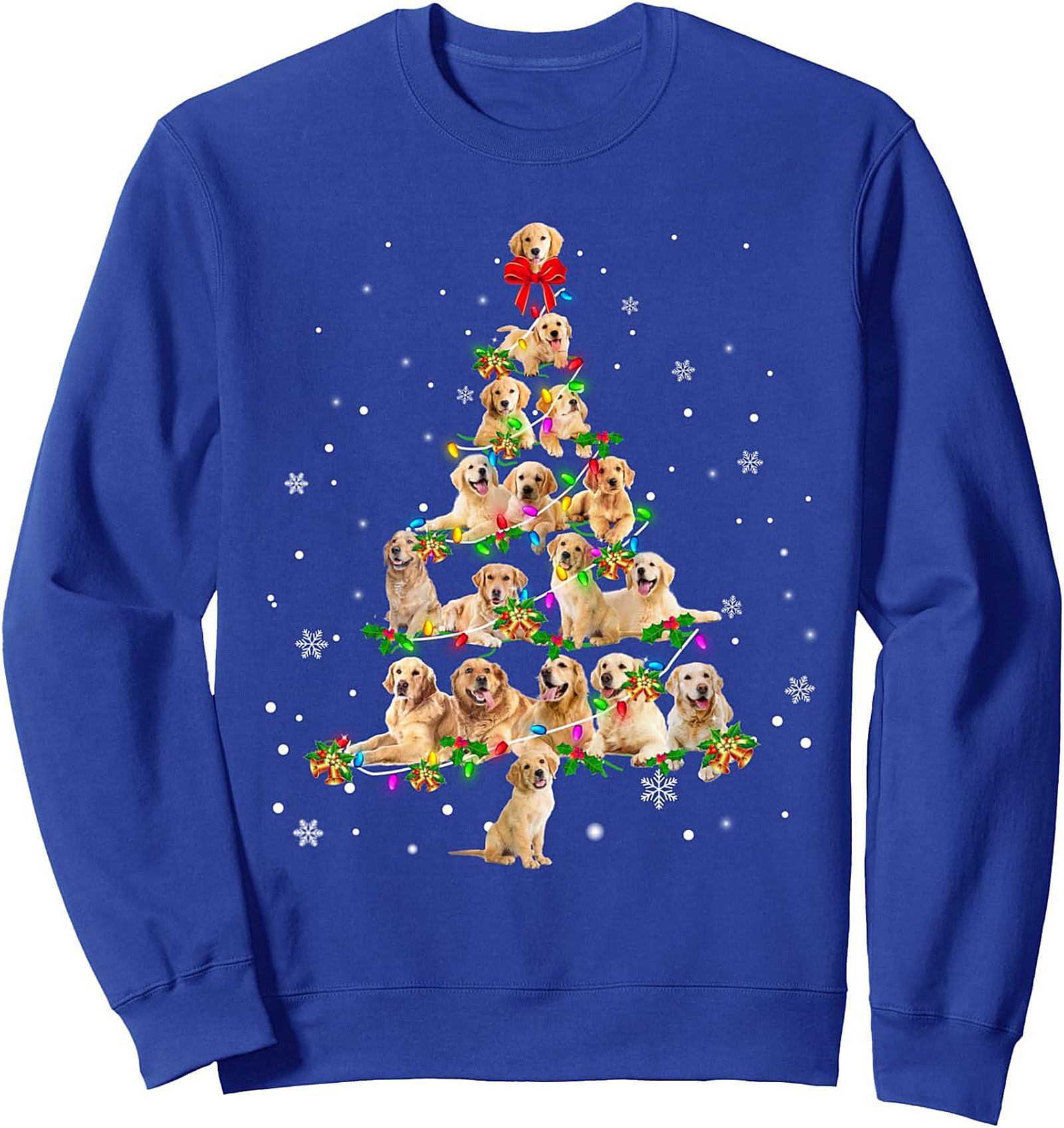 Golden Retriever Christmas Tree Sweatshirt | Festive Dog Lover Crewneck
