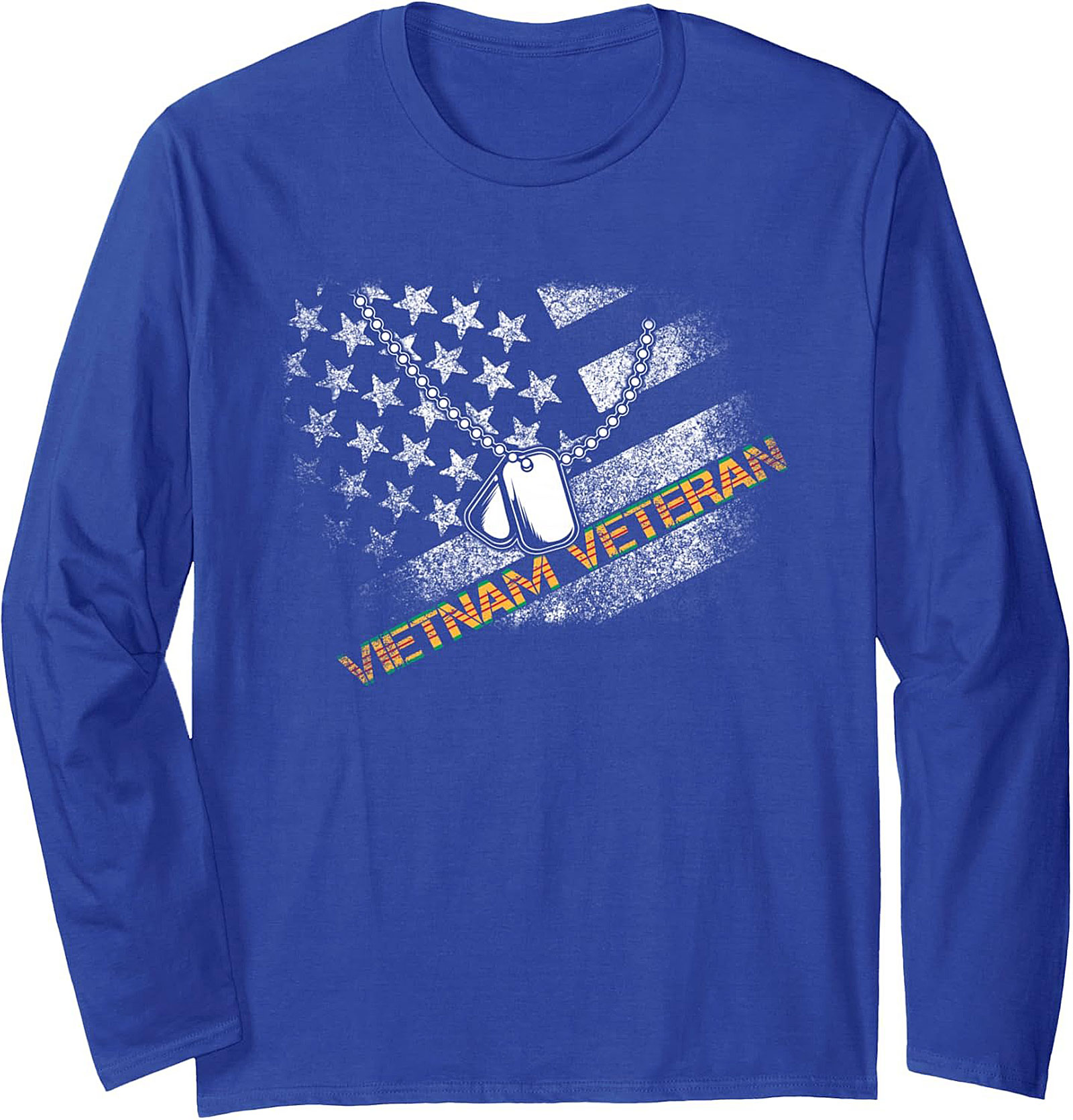Vietnam Veteran Crewneck Sweatshirt | Distressed Flag Gift
