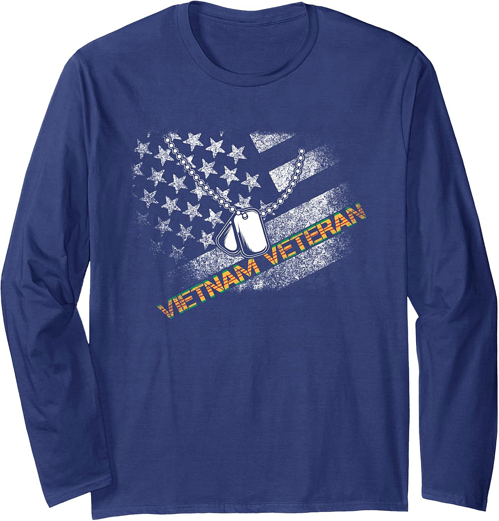 Vietnam Veteran Crewneck Sweatshirt | Distressed Flag Gift